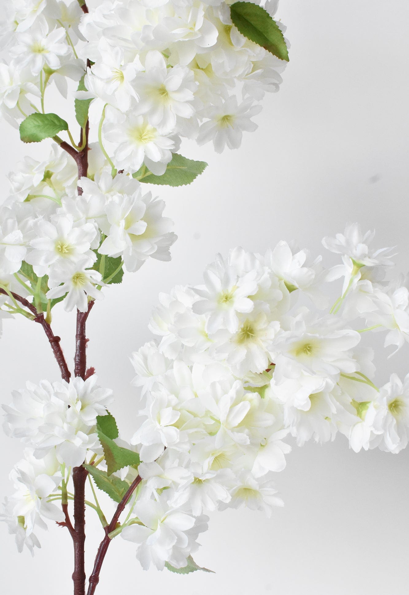 40&#x22; Faux Cherry Blossom Branch Stem Cream