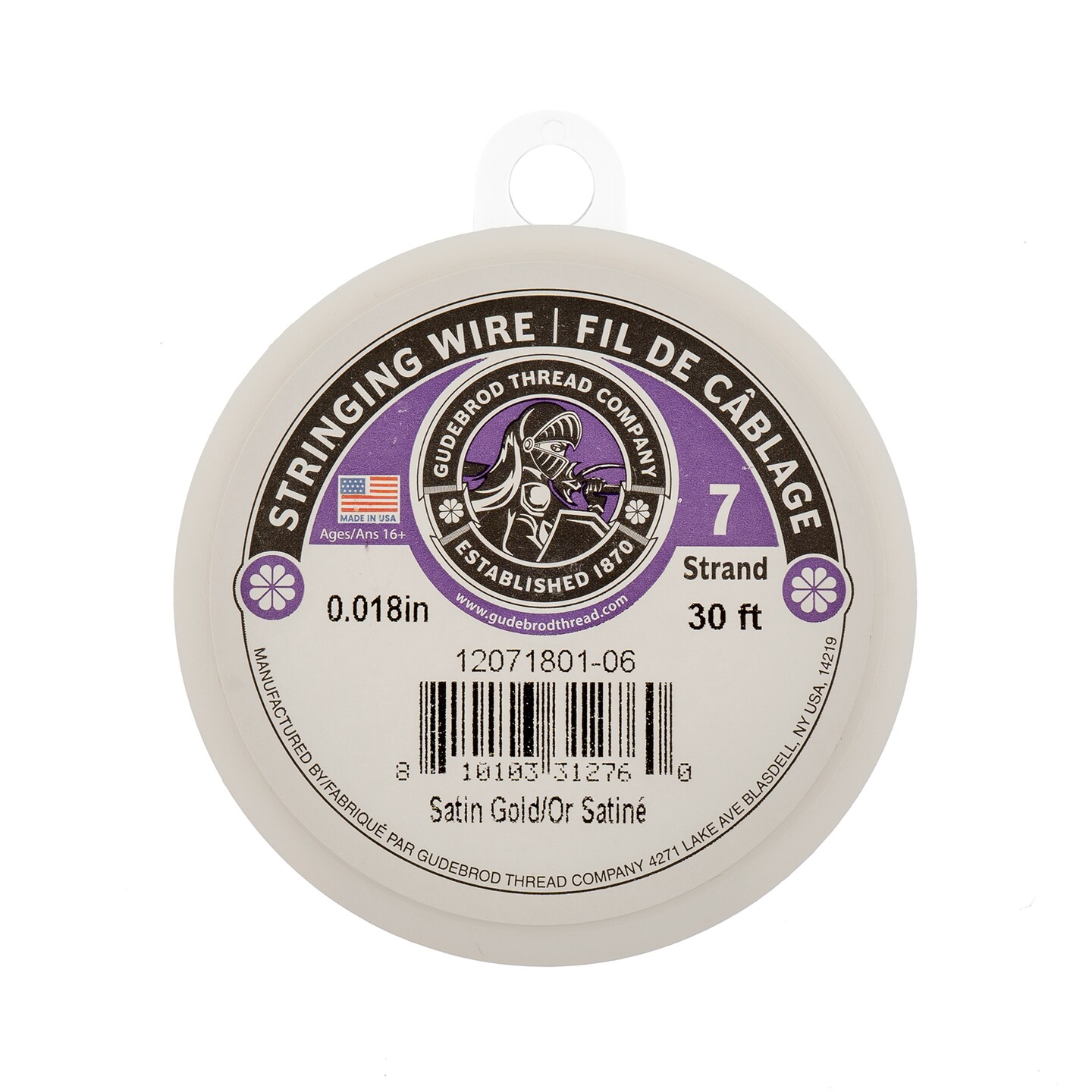 Gudebrod 0.018&#x22; 7-Strand Stainless Steel Jewelry Wire | Made in USA