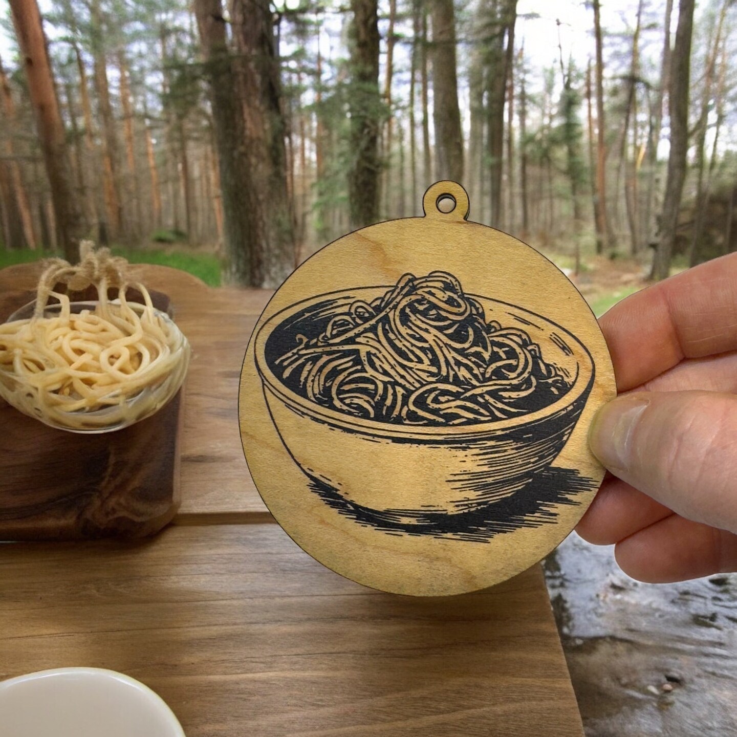 Ornament - Black - Spaghetti