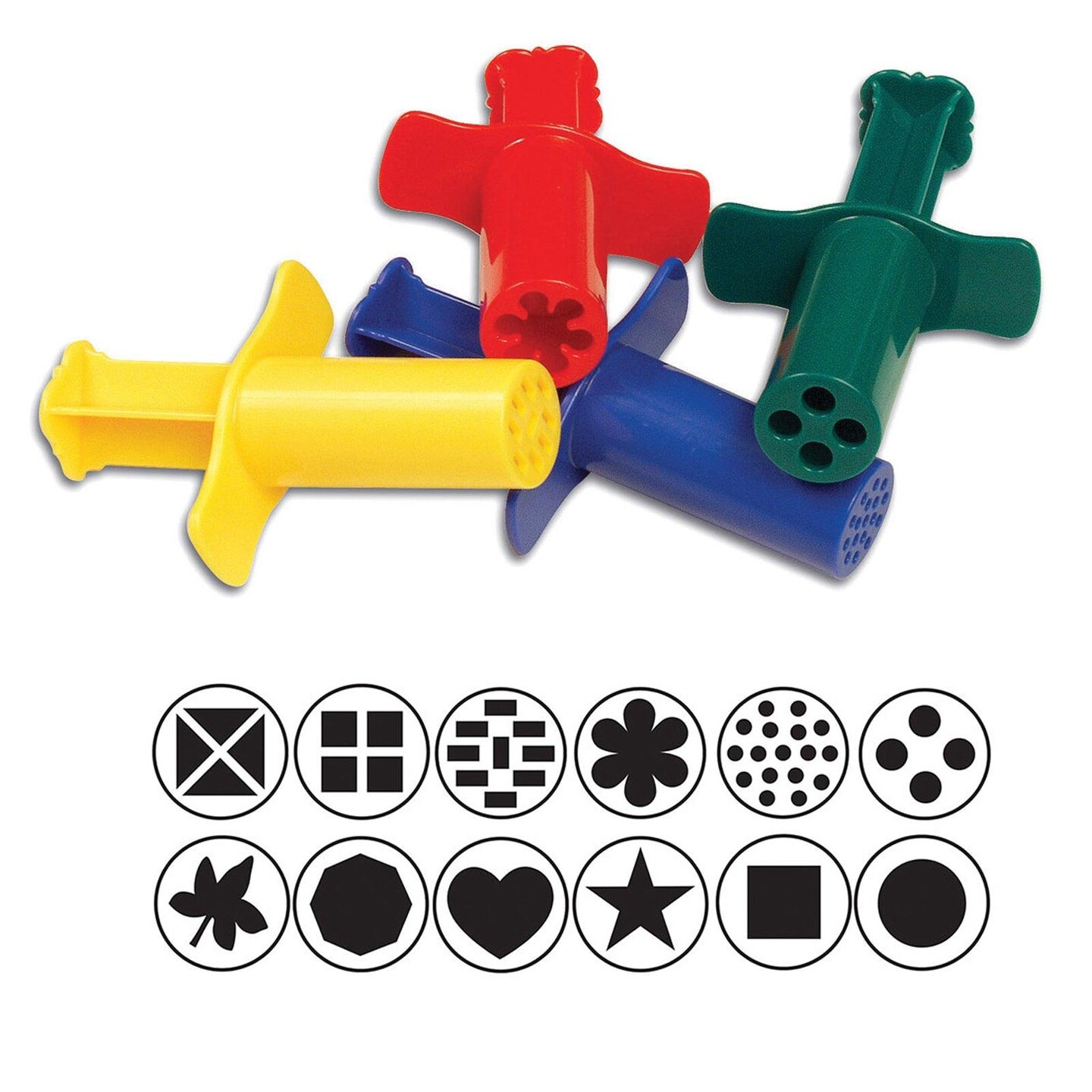 Dough Extruders, 12 Assorted Patterns, Approx. 3&#x22;, 12 Pieces