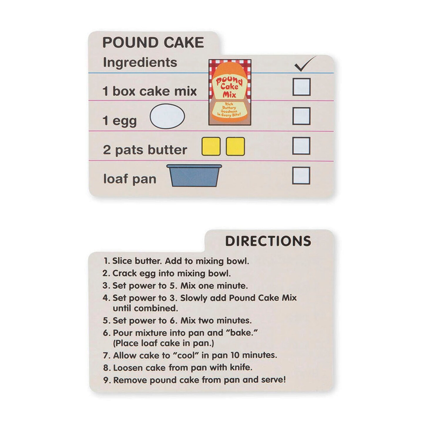 Wooden Make-a-Cake Mixer Set
