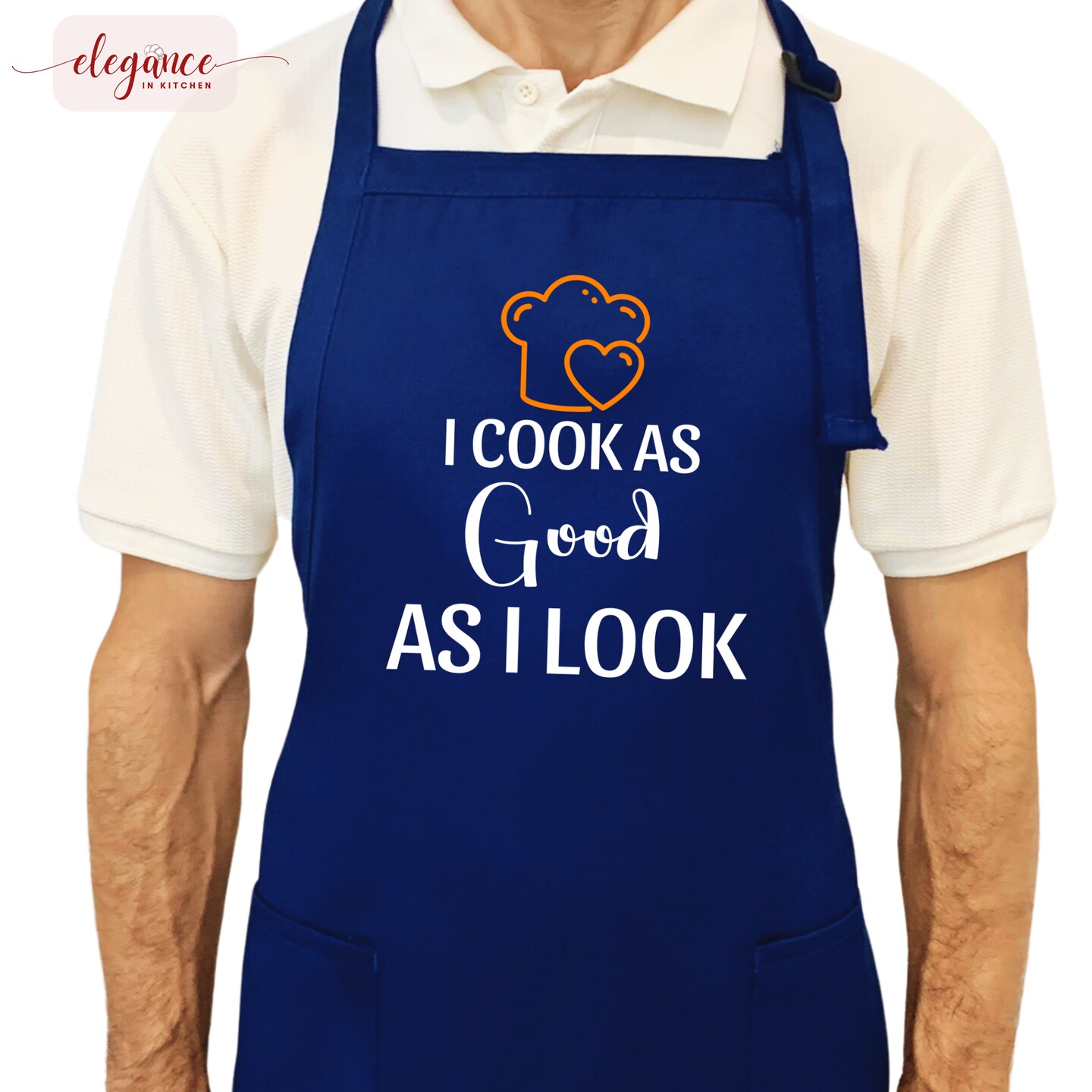 I Cook As Good As I Look Funny Dad Apron, First Time Dad Fathers Day Gift, Grilling Apron with Pockets, Gift For Grandpa product 5