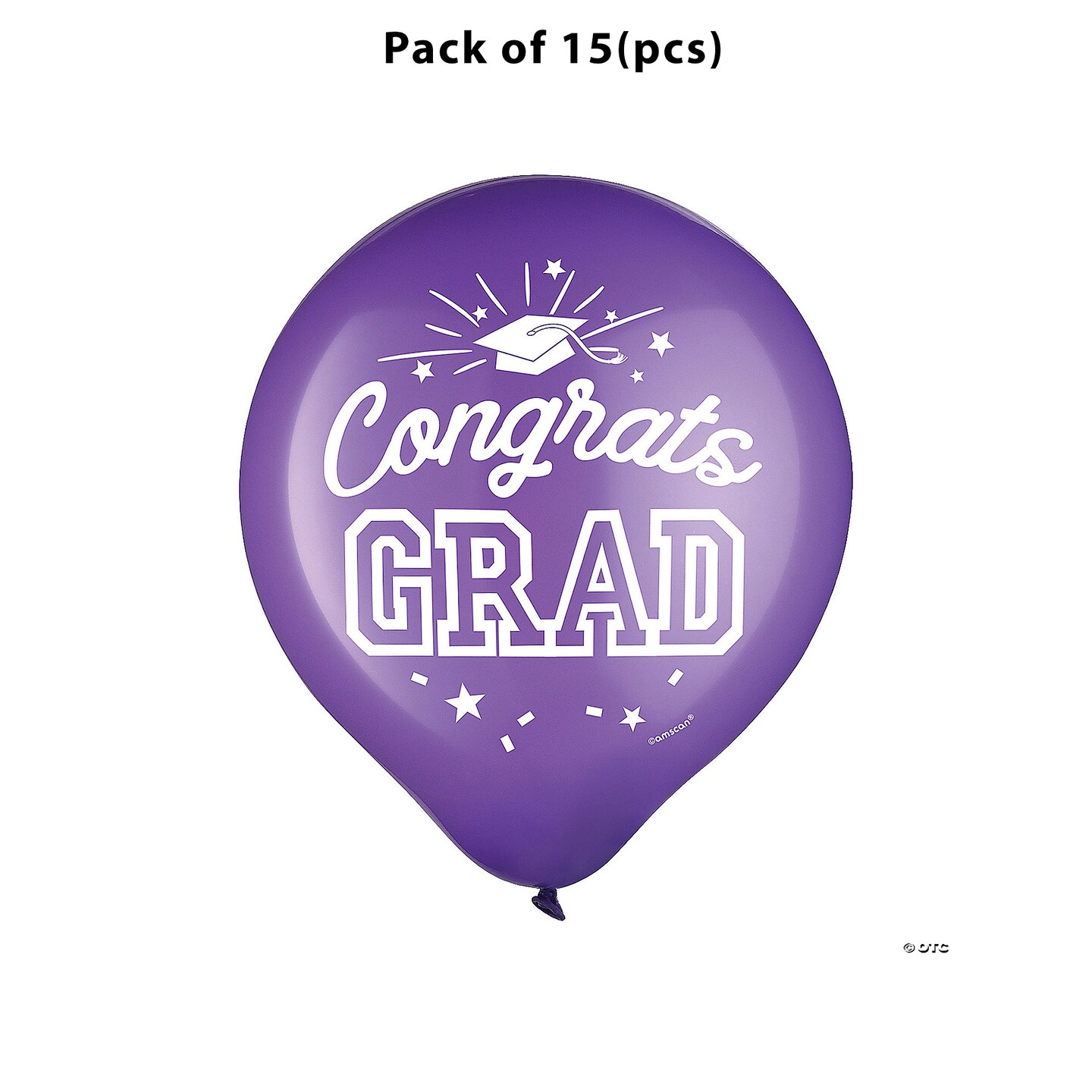 Purple Congrats Grad 12&#x22; Latex Balloons