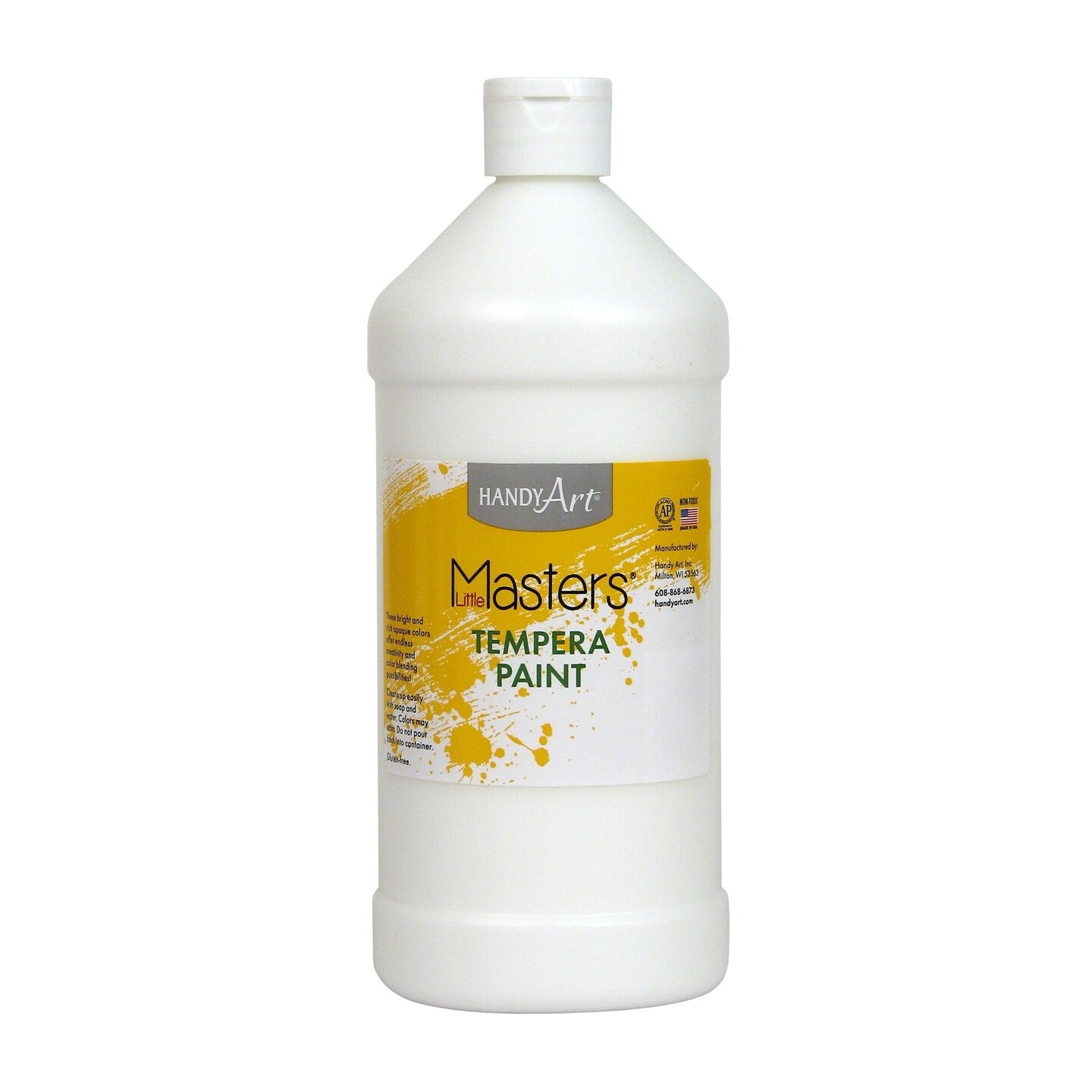 Little Masters&#xAE; Tempera Paint, White, 32 oz., Pack of 6