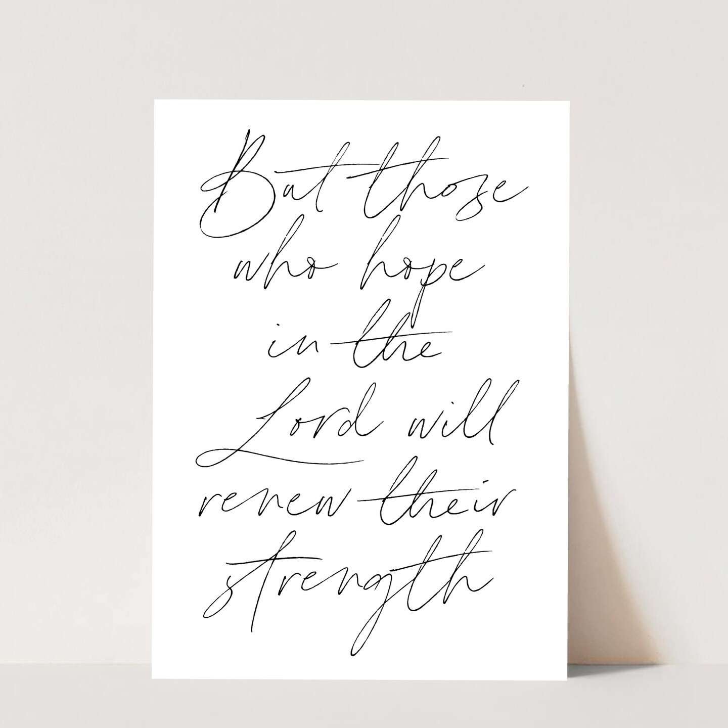 But those who hope in the Lord will renew their strength Script ...