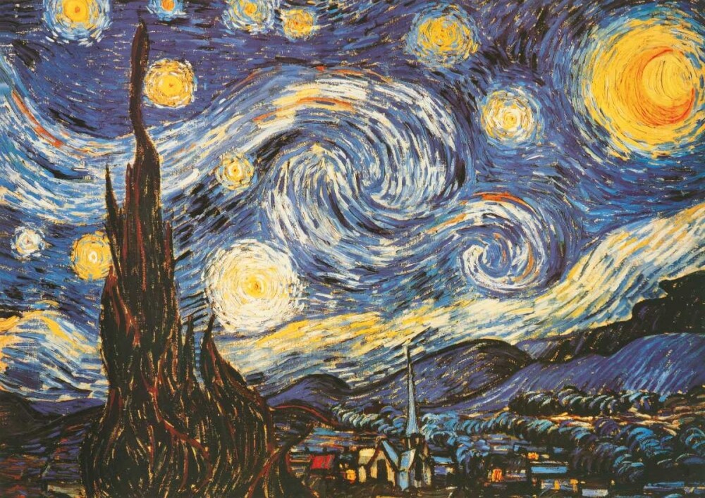 La notte stellata Poster Print by Vincent Van Gogh # VVG191