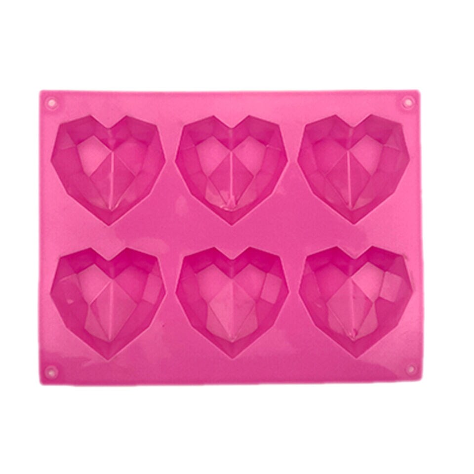 Baking Tool Diamond Heart Shape Silicone Cake Mold