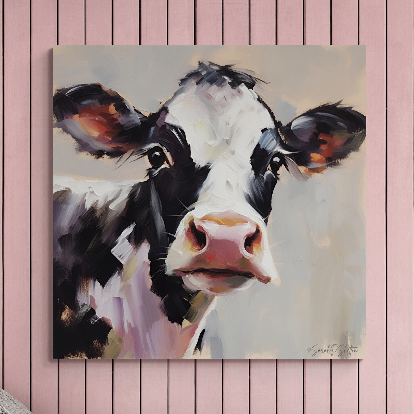 Popular Cow Painting | Farmhouse Decor | Farm Animals | Acrylic Painting