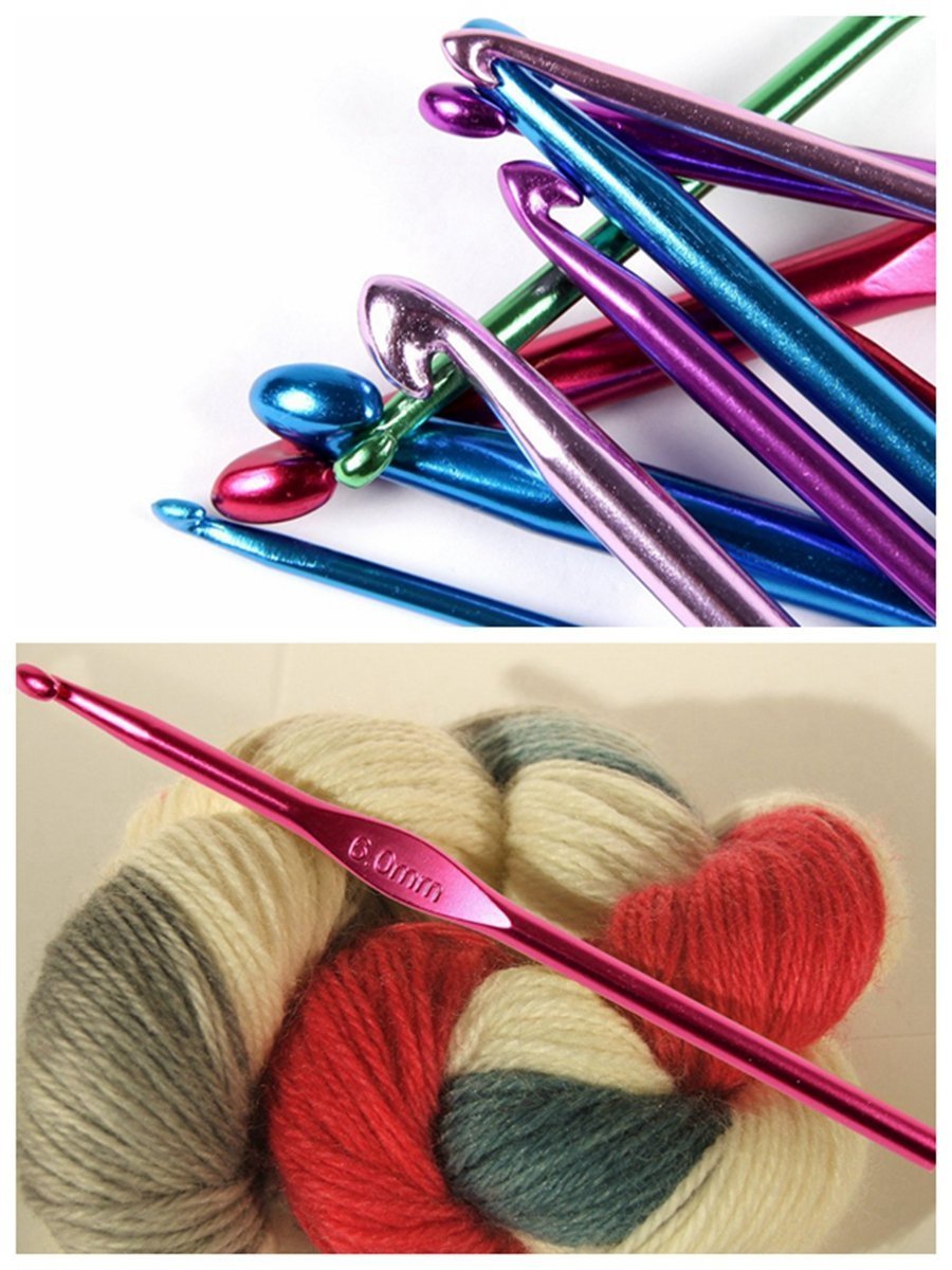 102 Pieces,Crochet Hooks Kit with Storage Case,Ergonomic Knitting Needles Blunt Needles Stitch Marker DIY Hand Knitting Craft Art Tools for Beginners