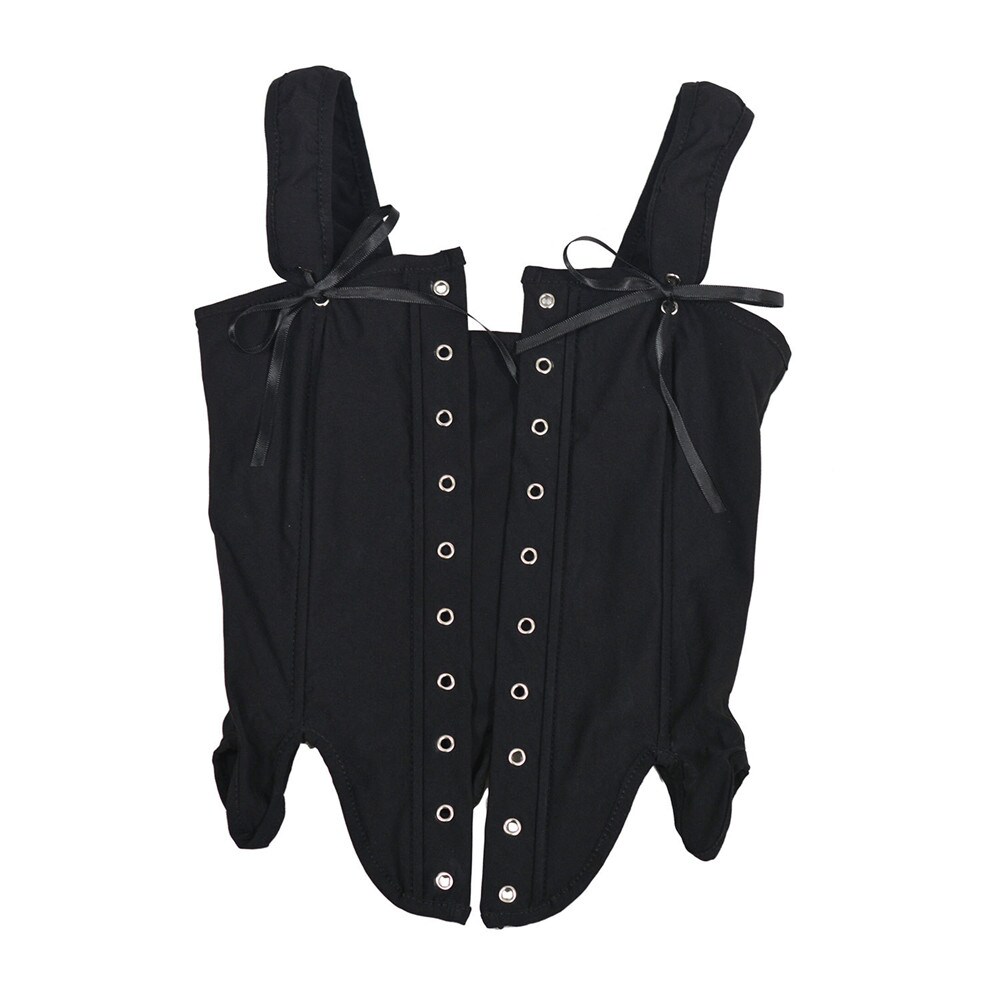 Black Y2K Button Up Corset shops