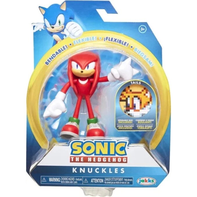 Sonic The Hedgehog Knuckles Action Figure 4 Inch Wave 3 Basketball Collectible