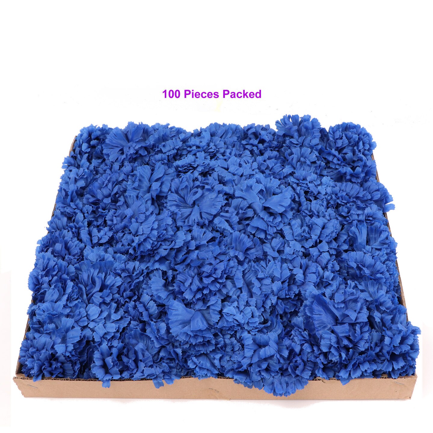 100-Pack: Royal Blue Carnation Picks, 5&#x22; Stems, 3.5&#x22; Wide by Floral Home&#xAE;, Floral Home by Artificial Flowers