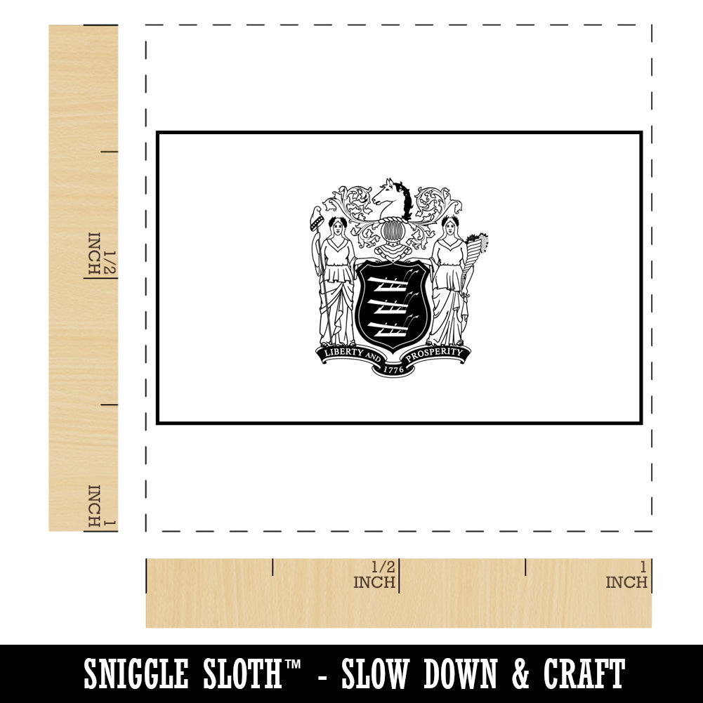 New Jersey State Flag SelfInking Rubber Stamp Ink Stamper Michaels