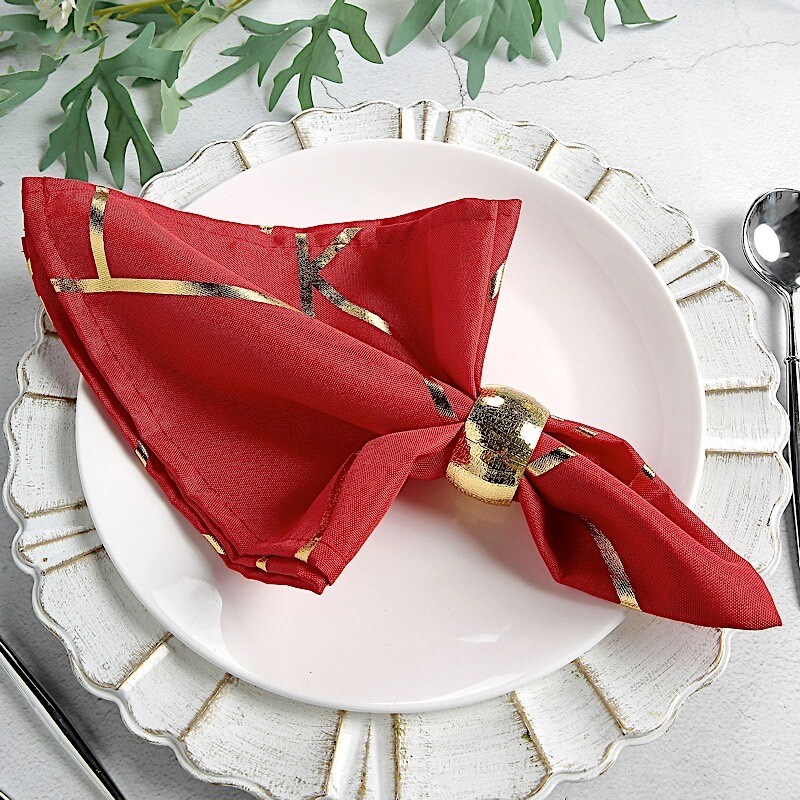 20&#x22; Design Polyester Dinner Table Napkins