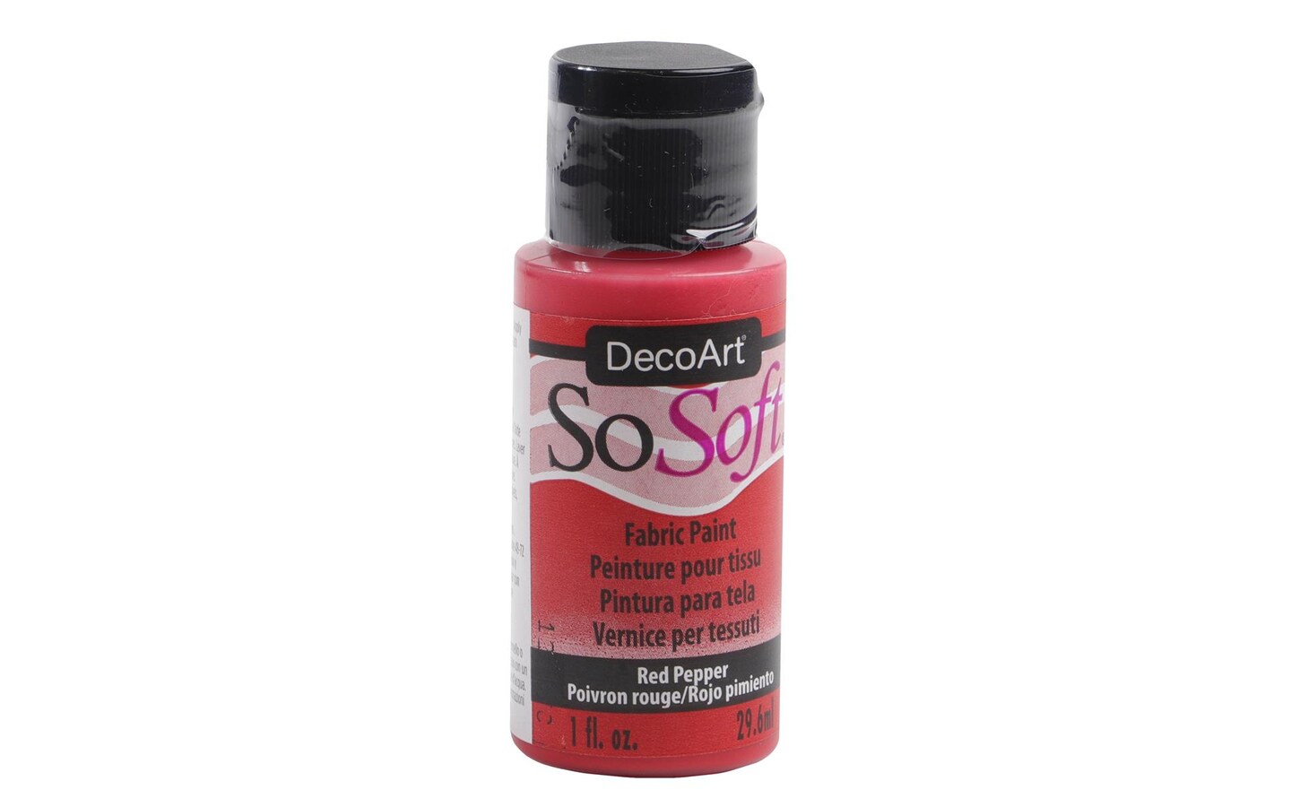 Decoart Sosoft Fabric Paint 1Oz Red Pepper