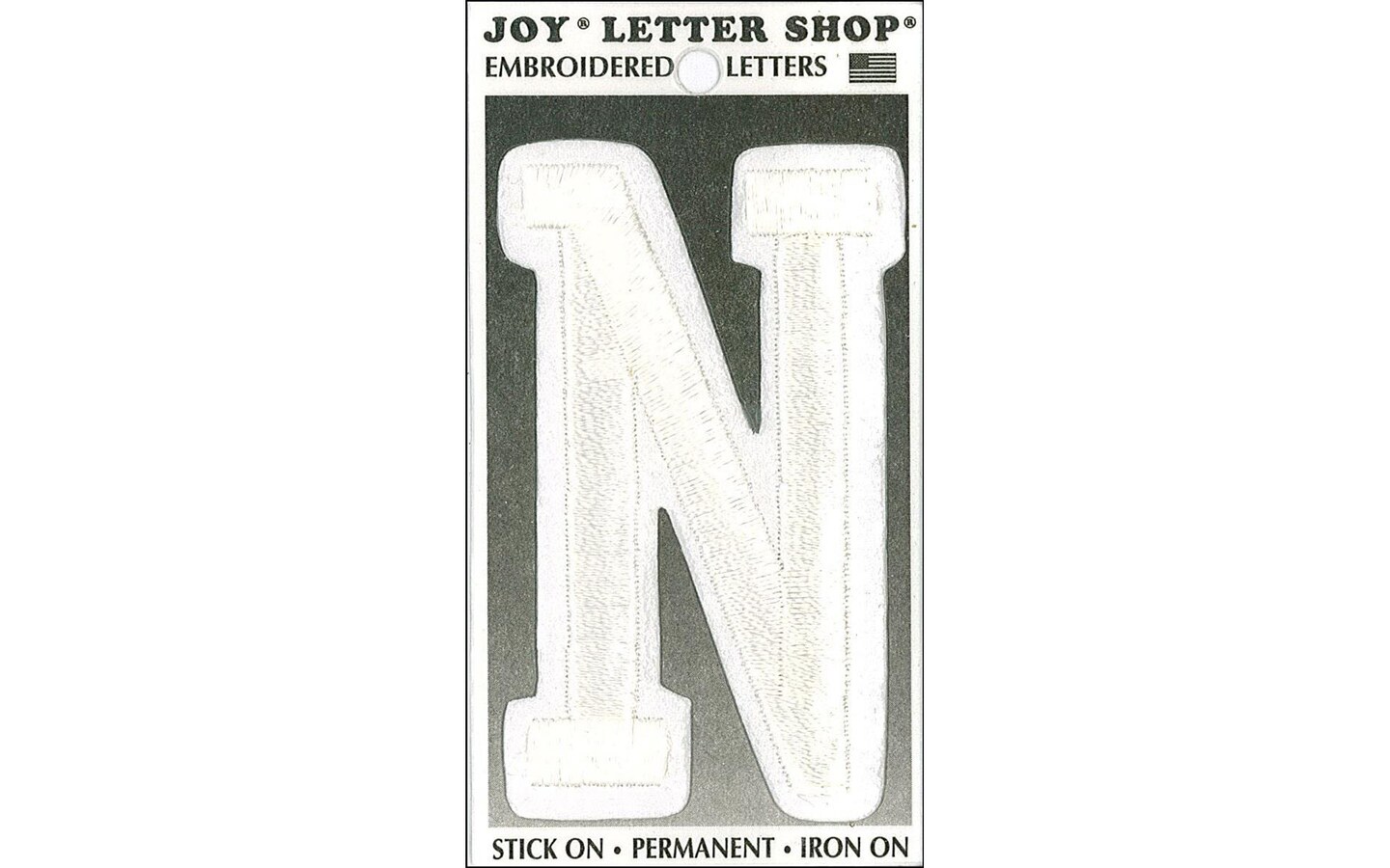 Joy Applique Letter Iron On Varsity 3" White N | Michaels