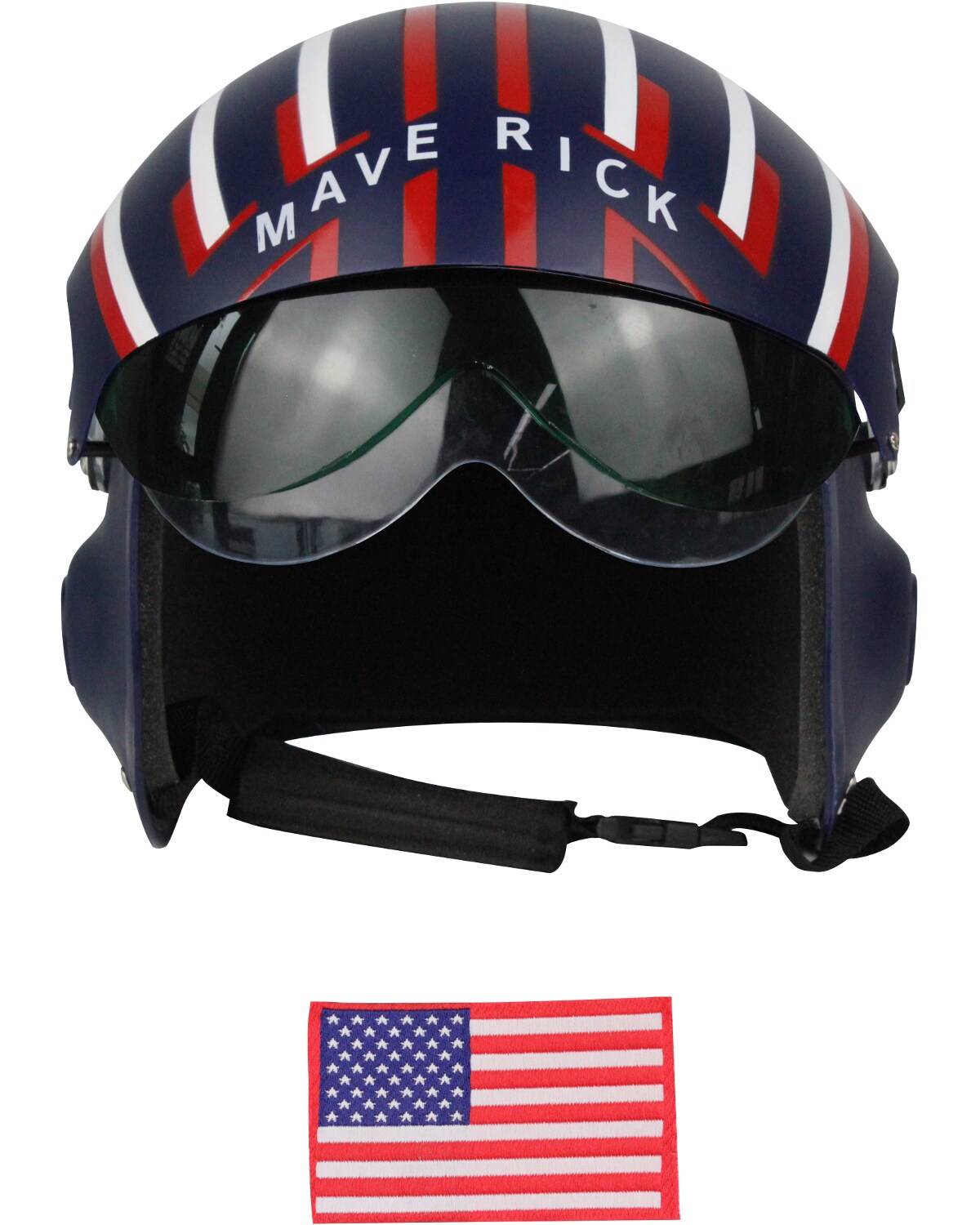 Adult's Air Force Combat Pilot Dark Blue Maverick Helmet Costume ...