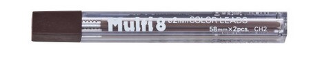 COLOUR PENCIL LEAD REFILL 2.0MM BROWN 2PC TUBE