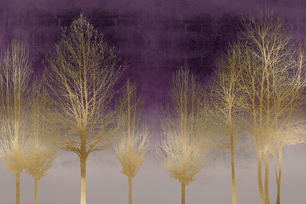 Gold Forest on Purple by Kate Bennett - Item # VARPDXKTB117802