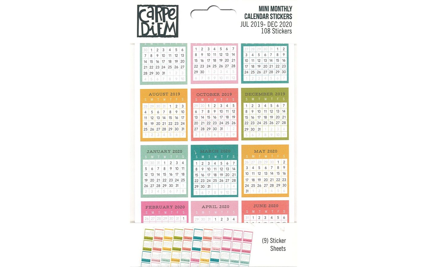Simple Stories Carpe Diem Planner Sticker Calendar Michaels
