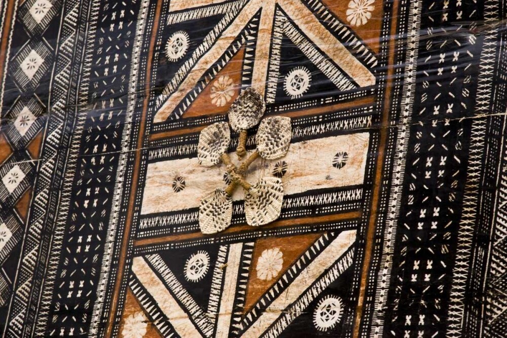 Polynesia, Kingdom of Tonga Detail of tapa cloth by Wendy Kaveney - Item # VARPDXOC05BJA0010