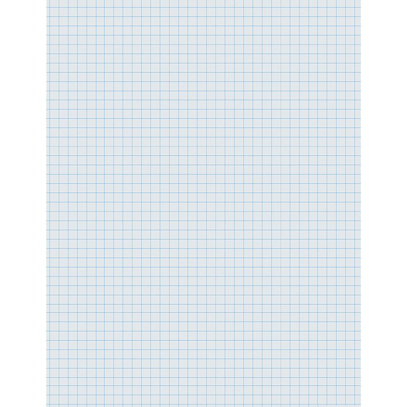 Graphing Paper, White, 1/4" Quadrille Ruled, 8-1/2" x 11", 500 Sheets