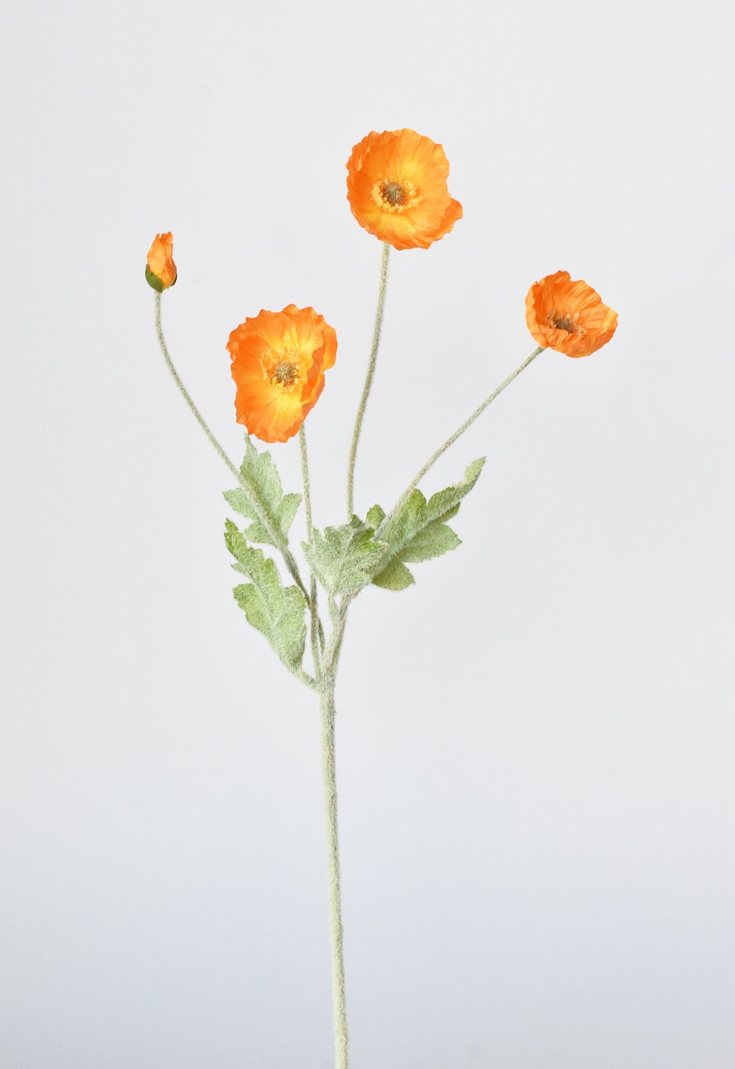 24&#x22; Faux Orange Poppy Stem