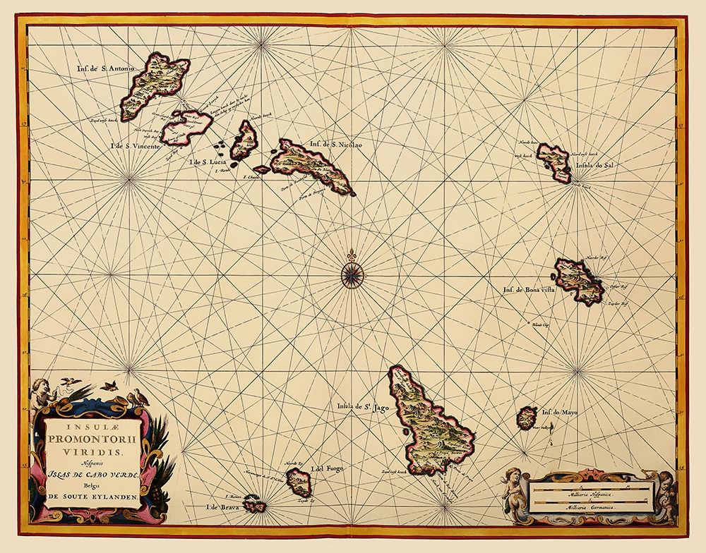 Africa Cape Verde Islands - Blaeu 1667 Poster Print by Blaeu Blaeu # ITCA0034