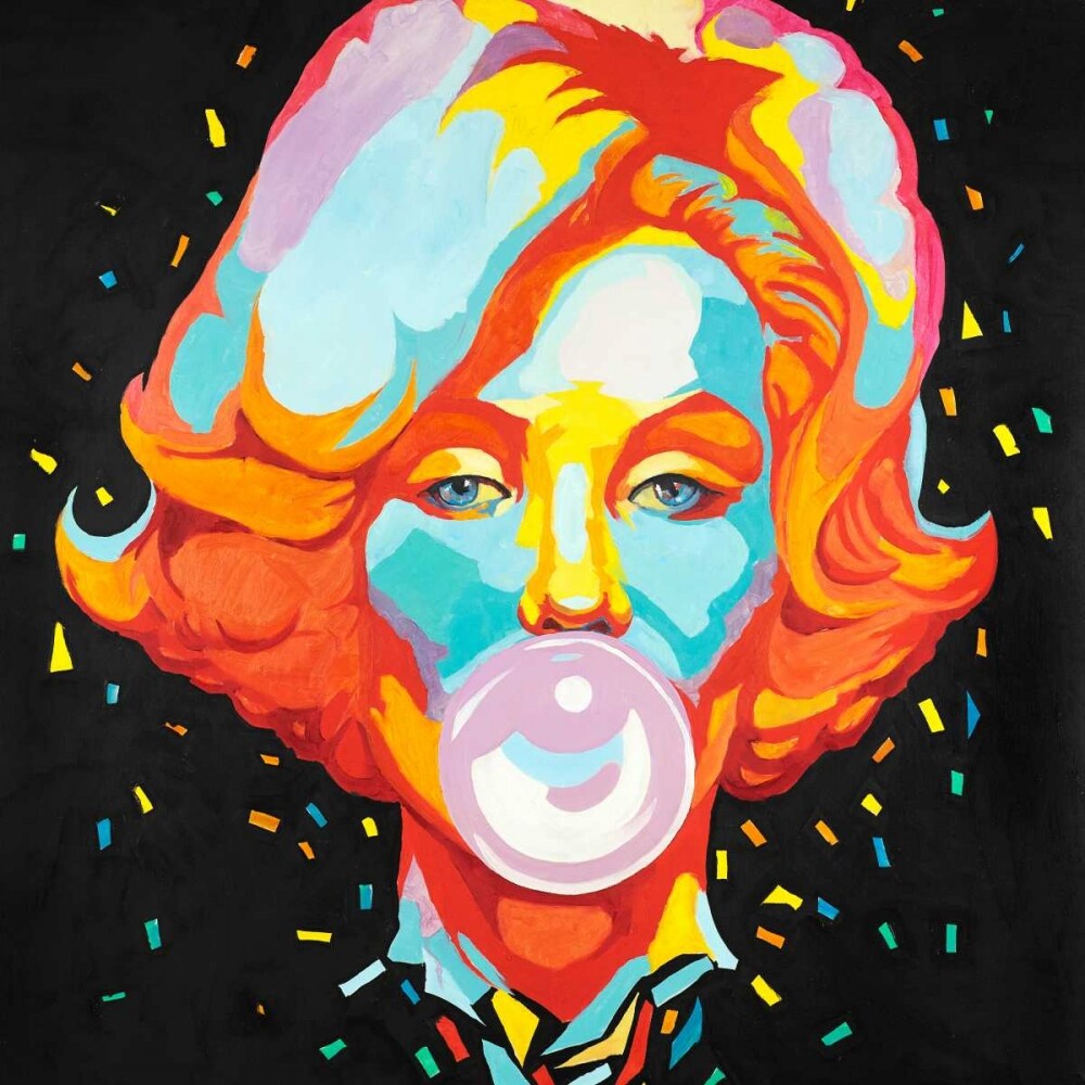 Colorful Maryline Monroe Bubblegum Poster Print by Atelier B Art Studio ...