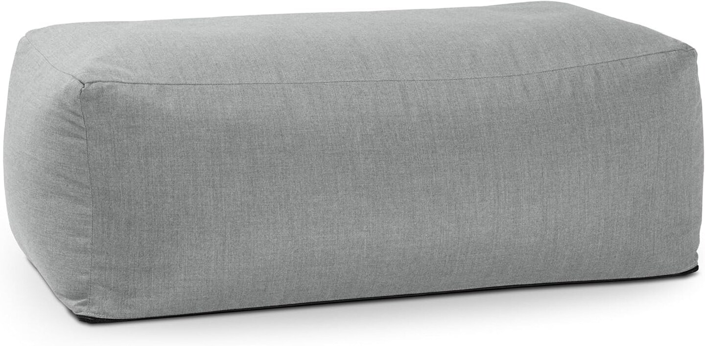 Coza Ottoman - Large Outdoor Pouf &#x26; Footrest - Sunbrella, Breeze