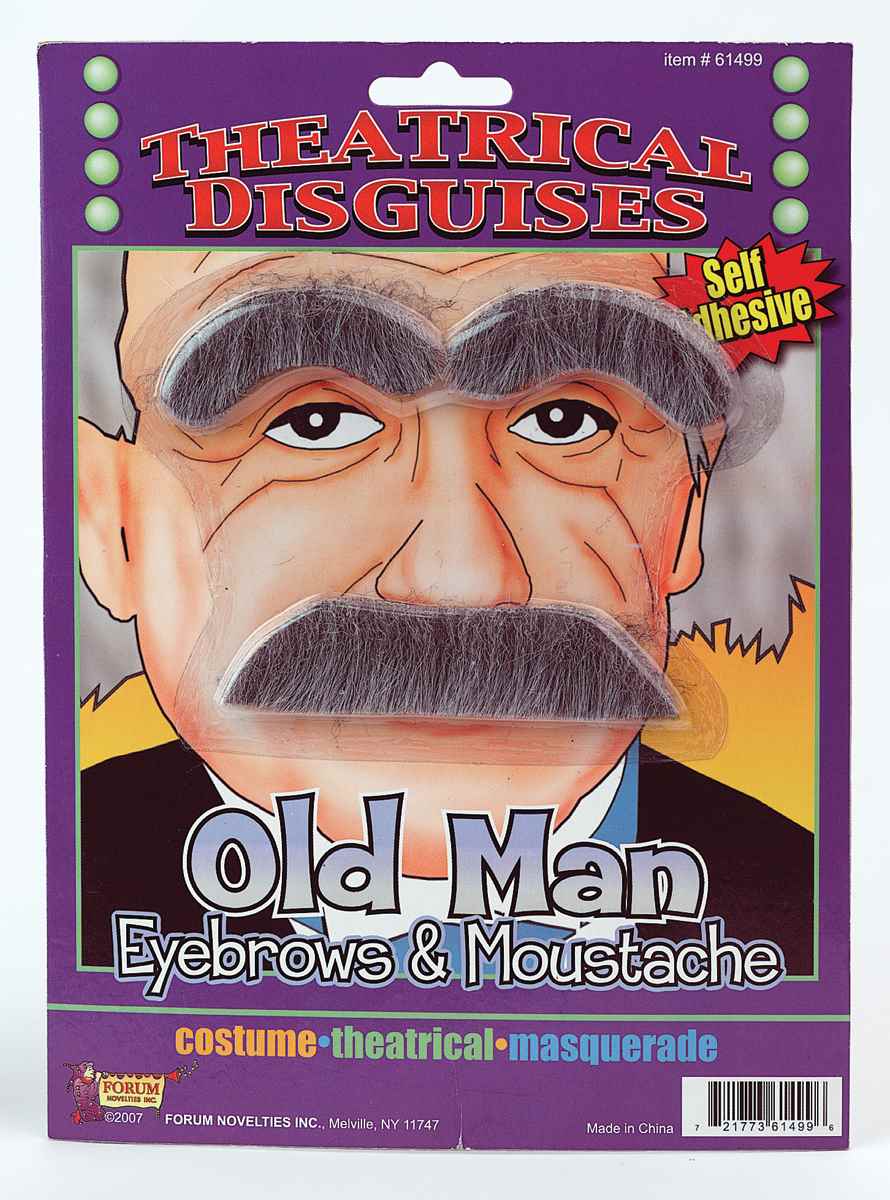 Old Man Costume Eyebrows &#x26; Moustache