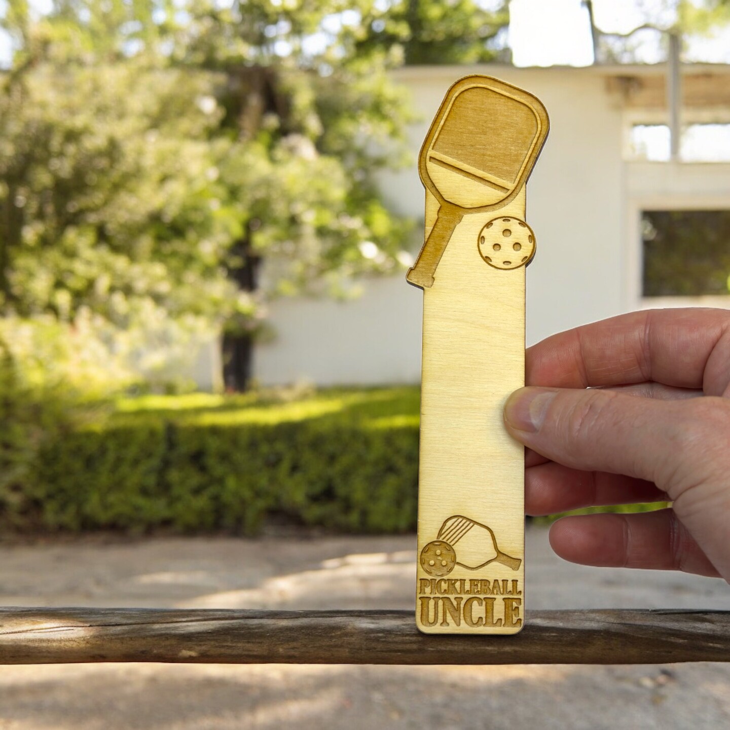 Bookmark - Pickleball Uncle - Birch wood Bookmark - Pickleball Uncle - Birch wood