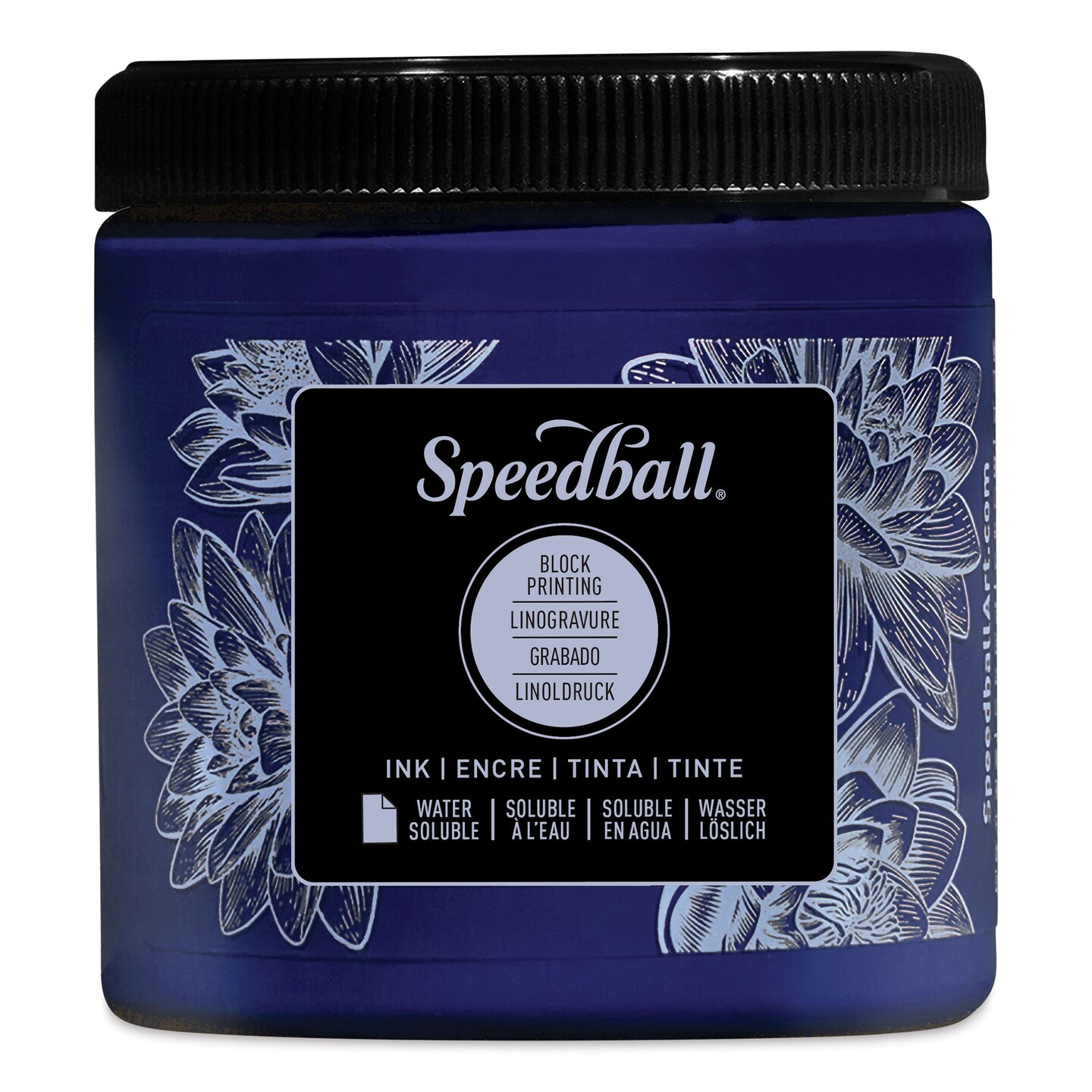 Speedball Water-Soluble Block Printing Ink - Process Cyan, 8 oz