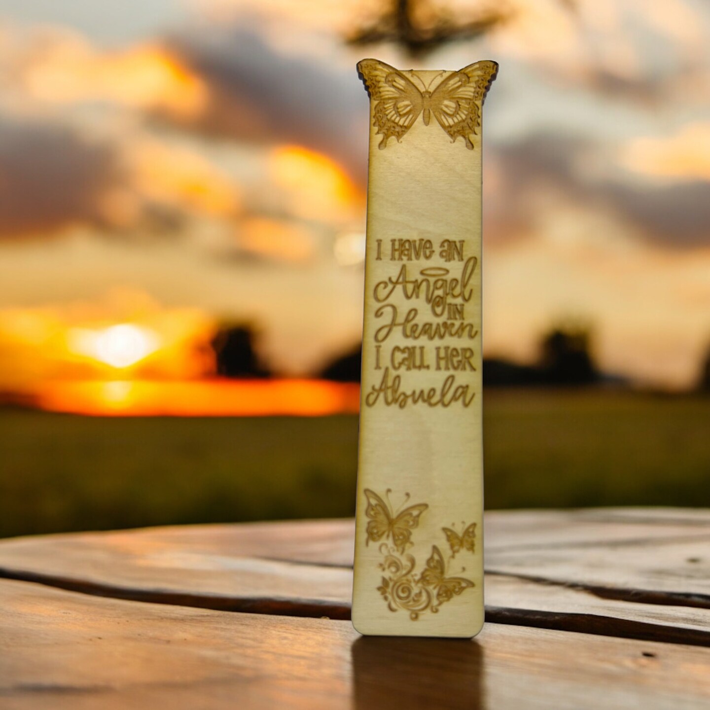 Bookmark - I have an angel in heaven I call her Abuela - Birch wood Bookmark - I have an angel in heaven I call her Abuela - Birch wood