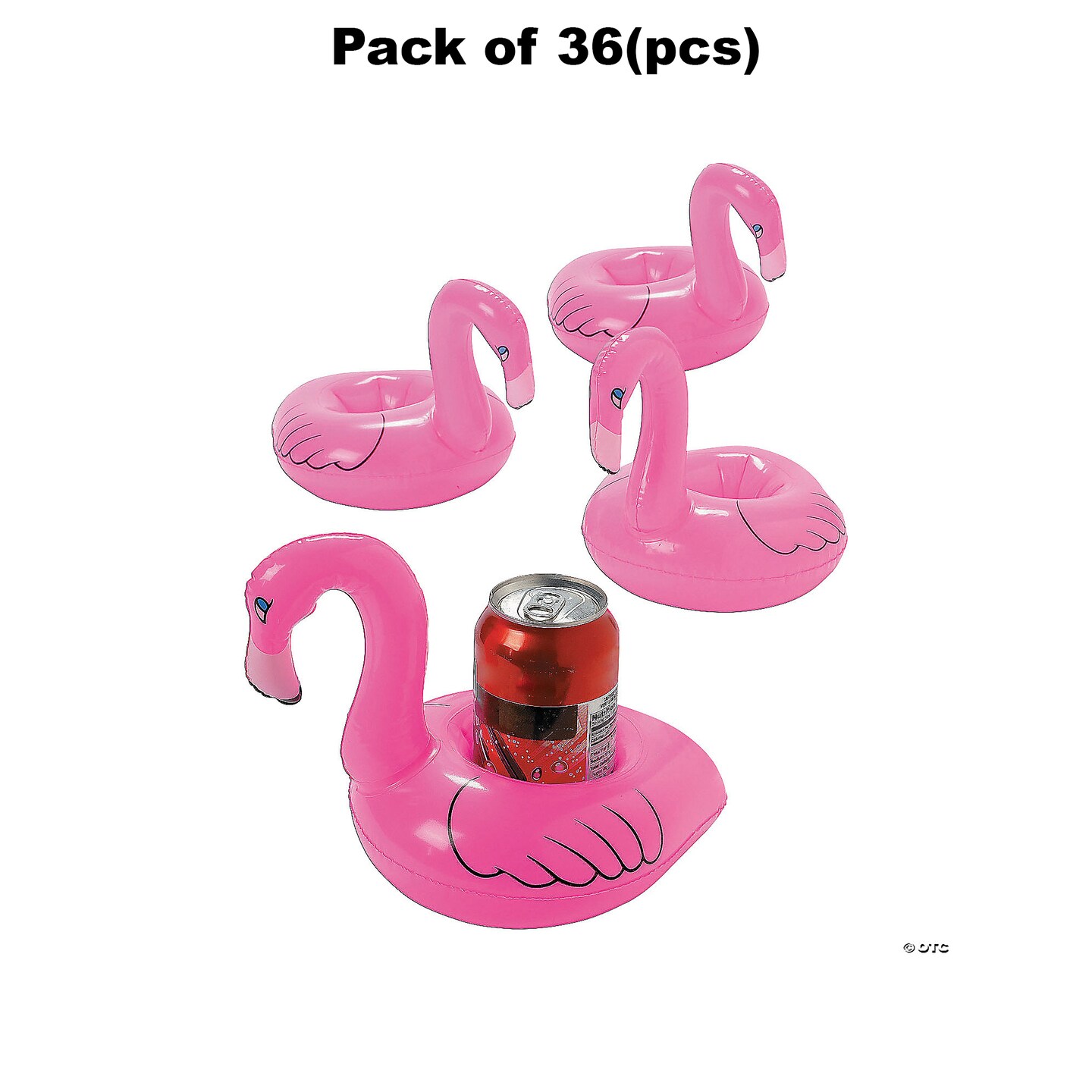 36 Pack : Inflatable Floating Flamingo Coasters