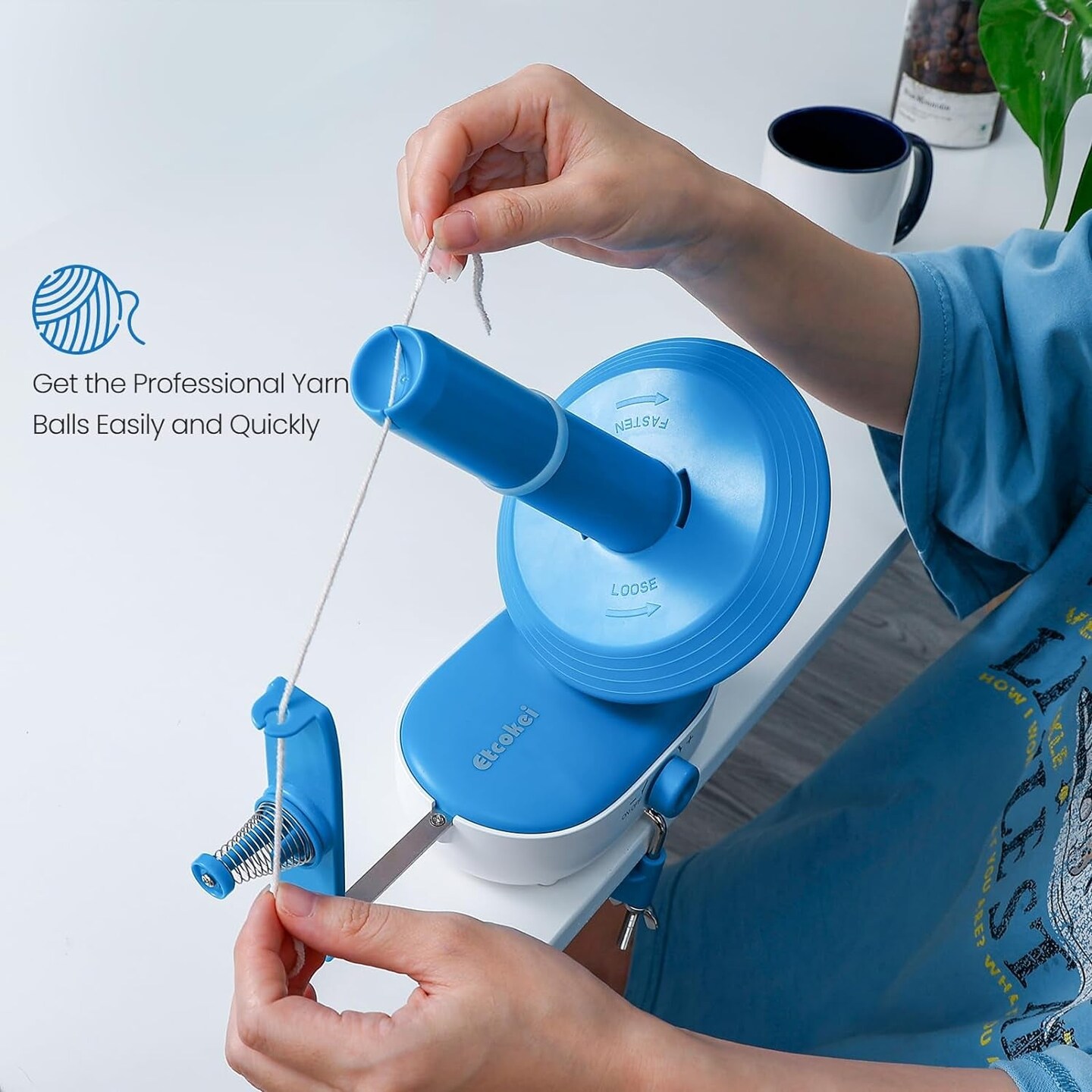 Yarn Winder for Crocheting &#x26; Knitting, Electric Yarn Winder Automactic Yarn Winder Large Capacity 10Oz, Stepless Speed (2 Min/Ball), Yarn Spinner Crochet Tools Knitting Supplies