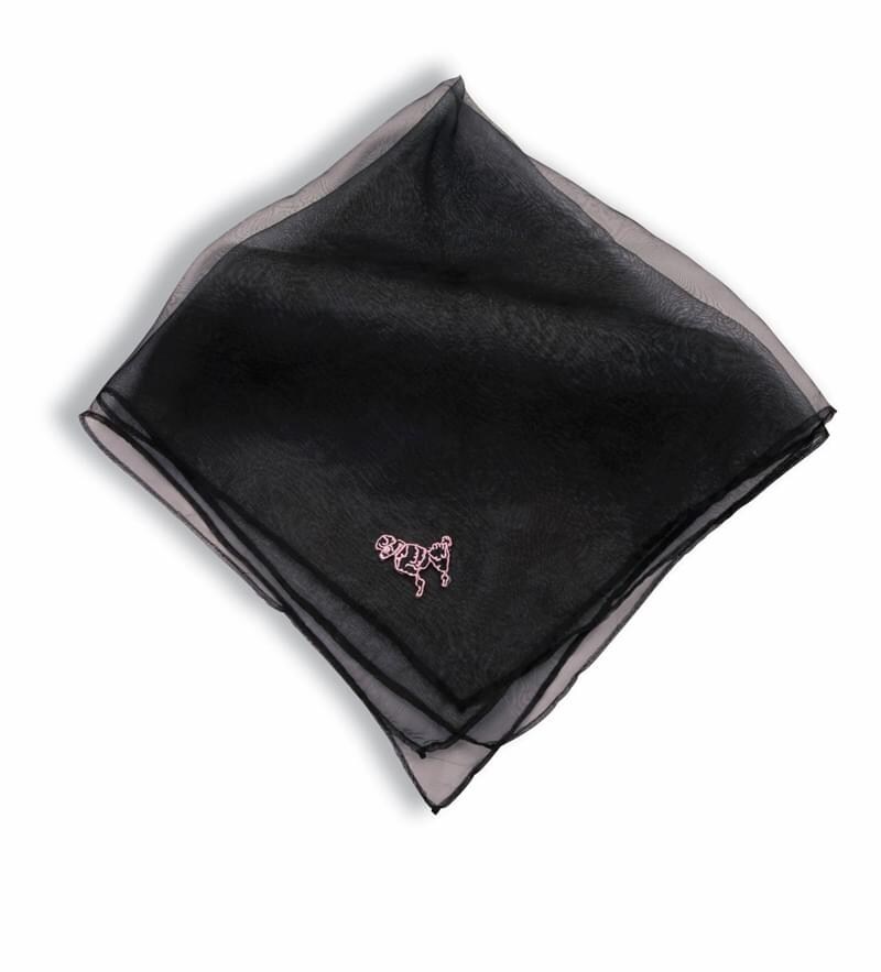 50&#x27;s Poodle Black Adult Costume Scarf