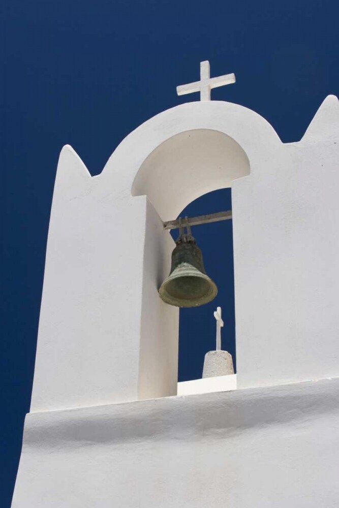Greece, Santorini White church bell tower by Bill Young - Item # VARPDXEU12BJA0206