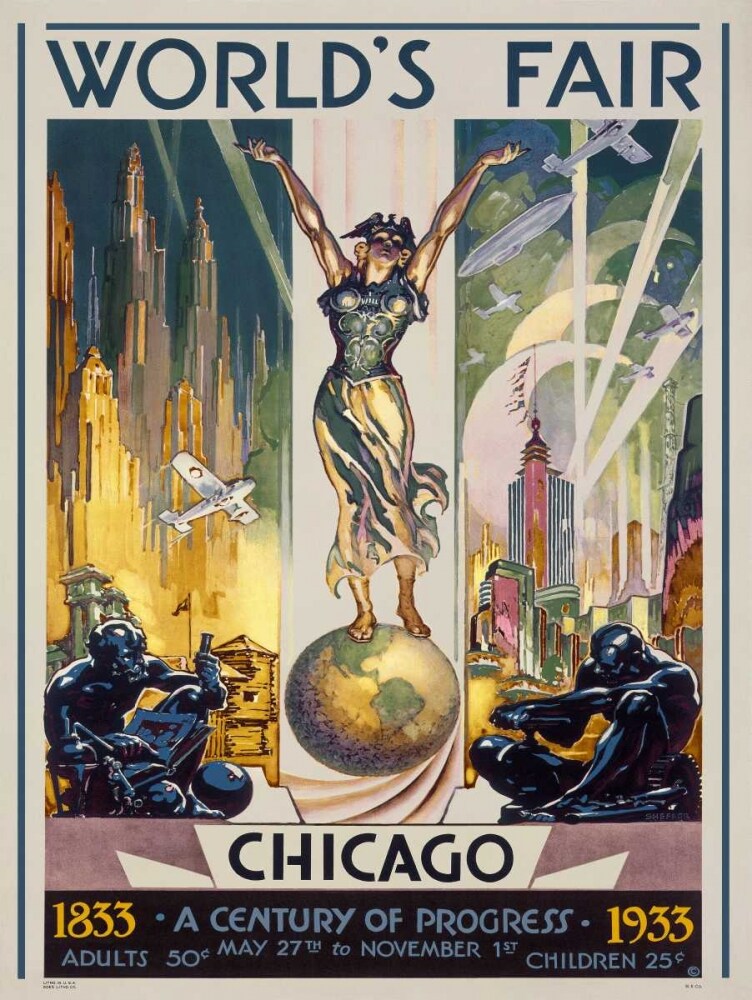 Chicago Worlds Fair-1933 Poster Print by Glen C. Sheffer # VP1182