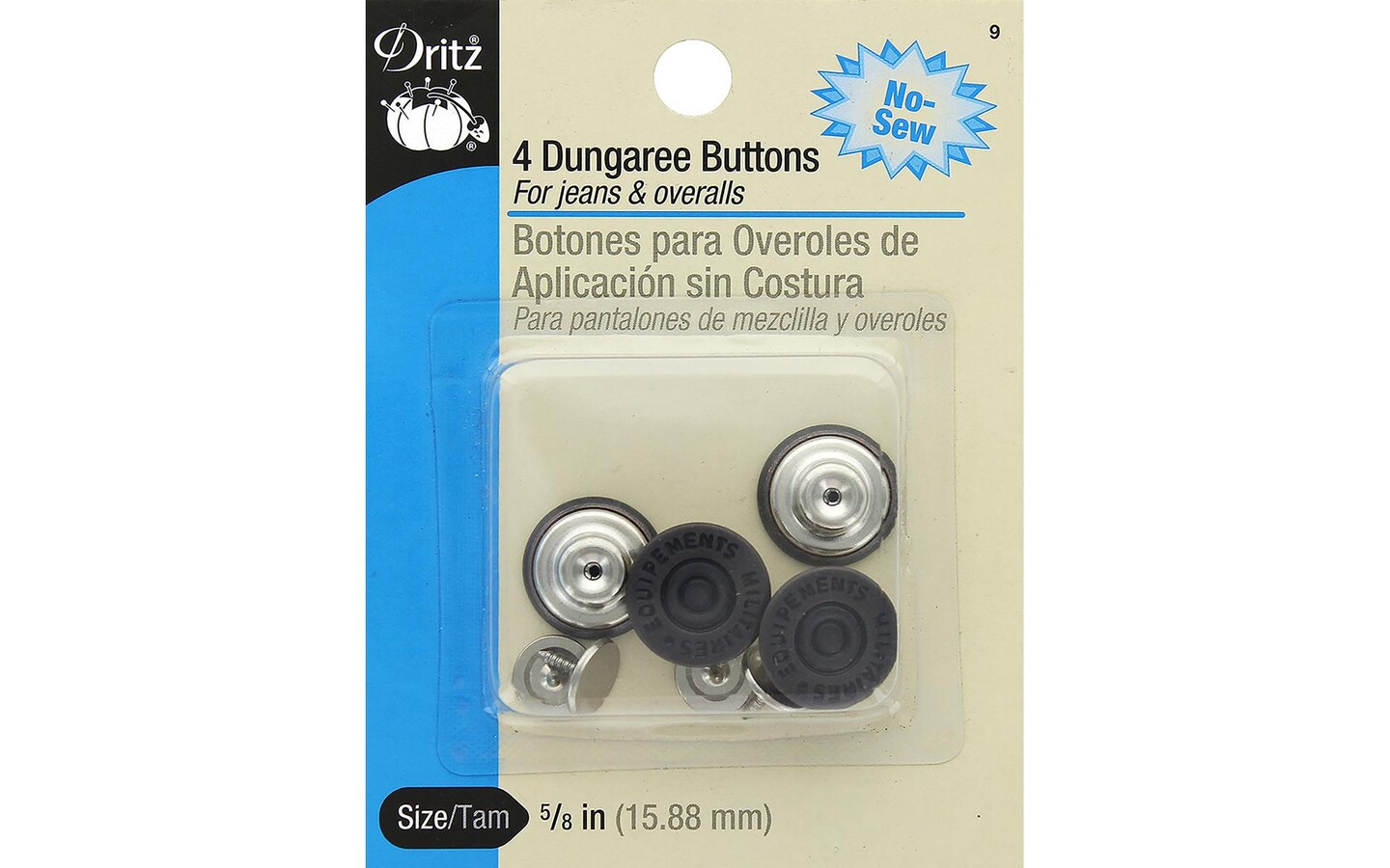 Dritz Dungaree Buttons Copper