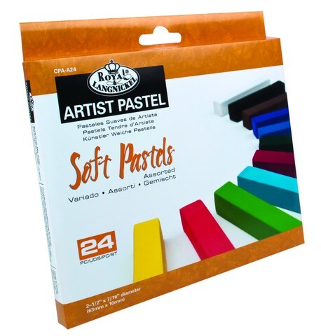 ESSENTIALS SOFT CHALK PASTEL SET 24 BASIC COLORS