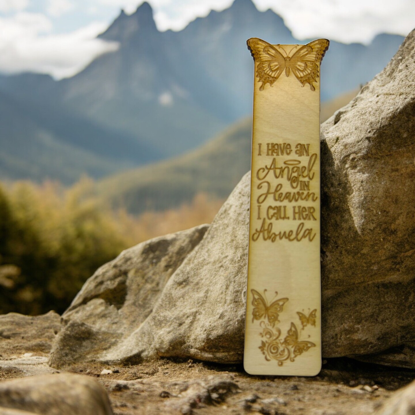 Bookmark - I have an angel in heaven I call her Abuela - Birch wood Bookmark - I have an angel in heaven I call her Abuela - Birch wood