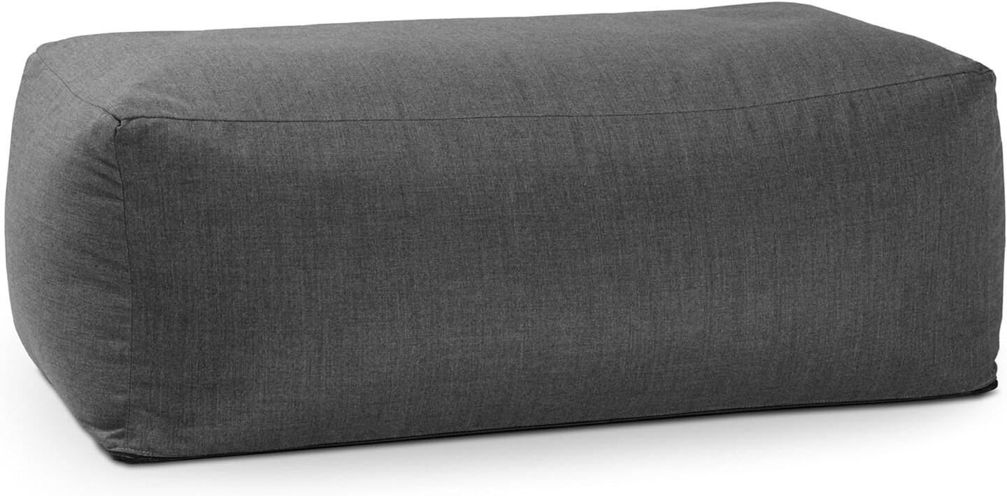 Coza Ottoman - Large Outdoor Pouf &#x26; Footrest - Sunbrella, Breeze