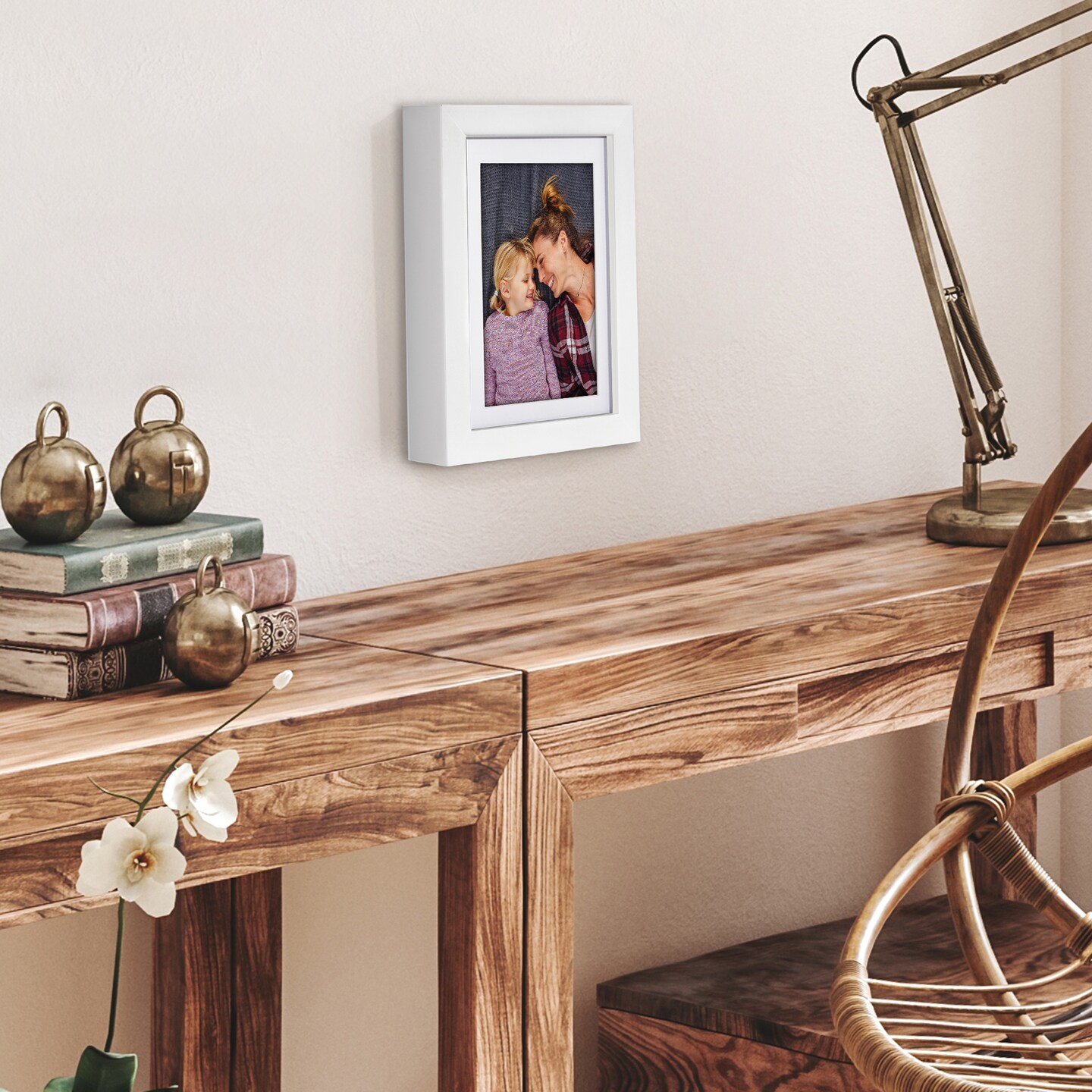 Americanflat Gallery-Style Picture Frame with Mat - Showcase Artwork, Prints, and Photos - Shatter Resistant Glass - Hanging Hardware with Drywall Anchor