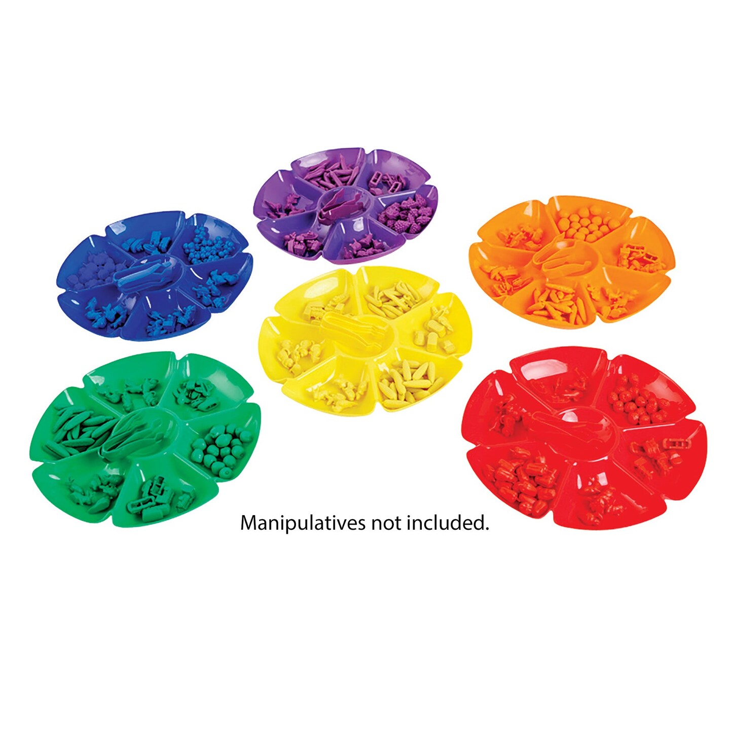 Flower Sorting Trays - Set of 6 - Assorted Colors