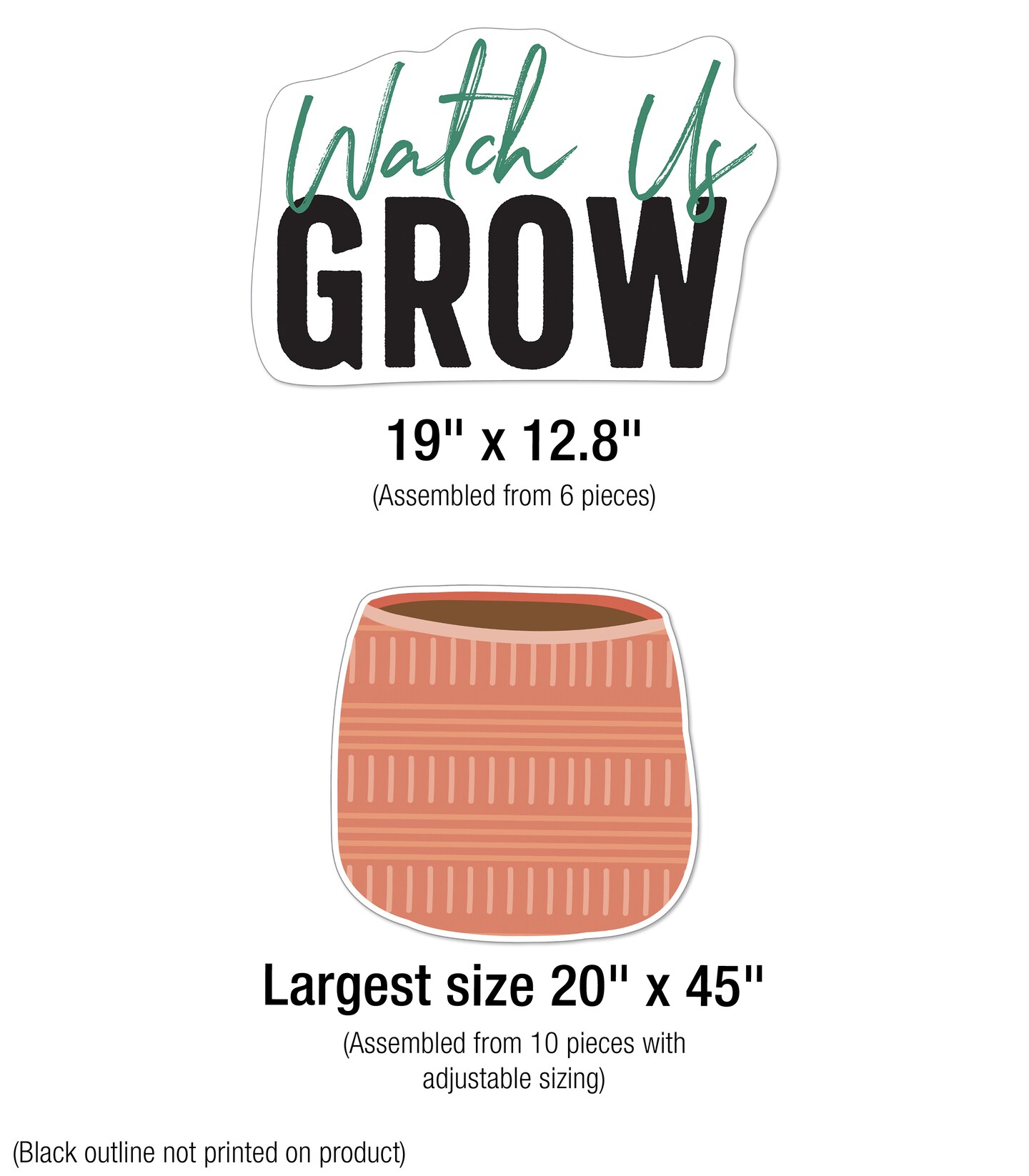 Carson Dellosa Grow Together 72 pc Bundle Bulletin Board Set, Colorful Cardstock Plants and Flower Cutouts, Name Labels, Garden Theme Decorations for Homeschool and Classroom Decor