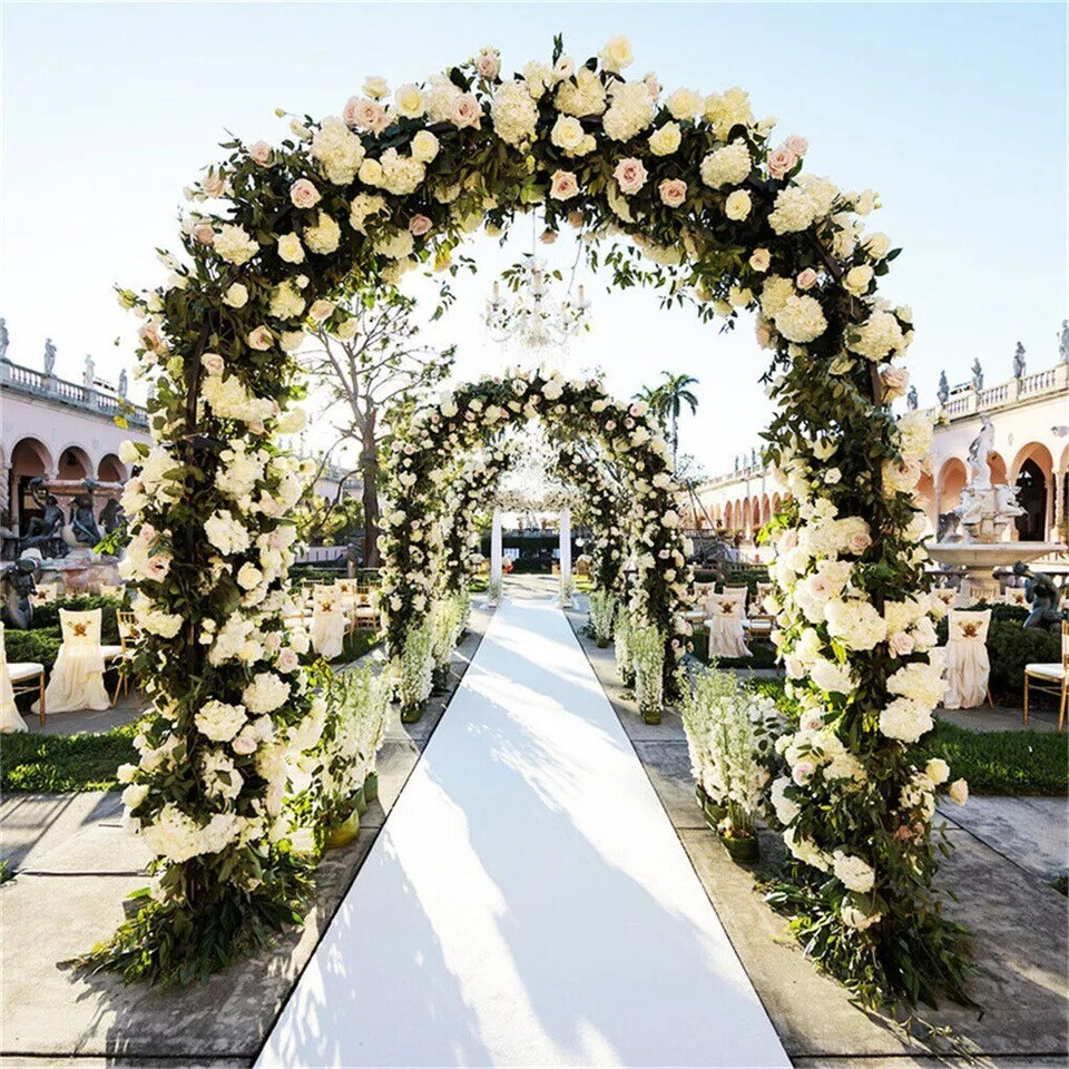 Extra Strong Wedding Ceremony Arch Metal Backdrop Outdoor Garden Archway Pergola