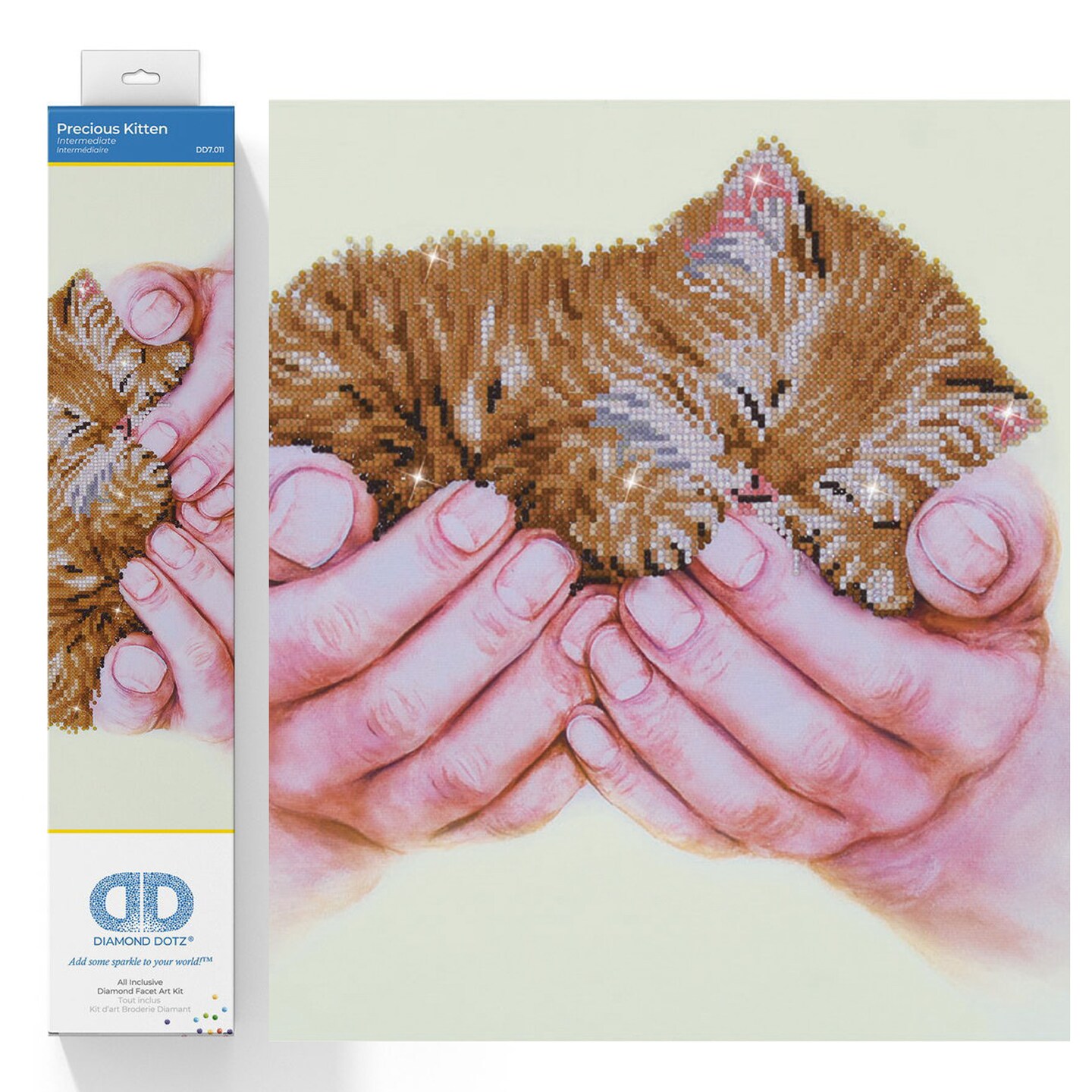 Diamond Dotz Precious Kitten Cat Diamond Painting Kits for Adults - Diamond Art Kits a Relaxing Creative Craft Kit with Dotz Gems 15.7x20.5