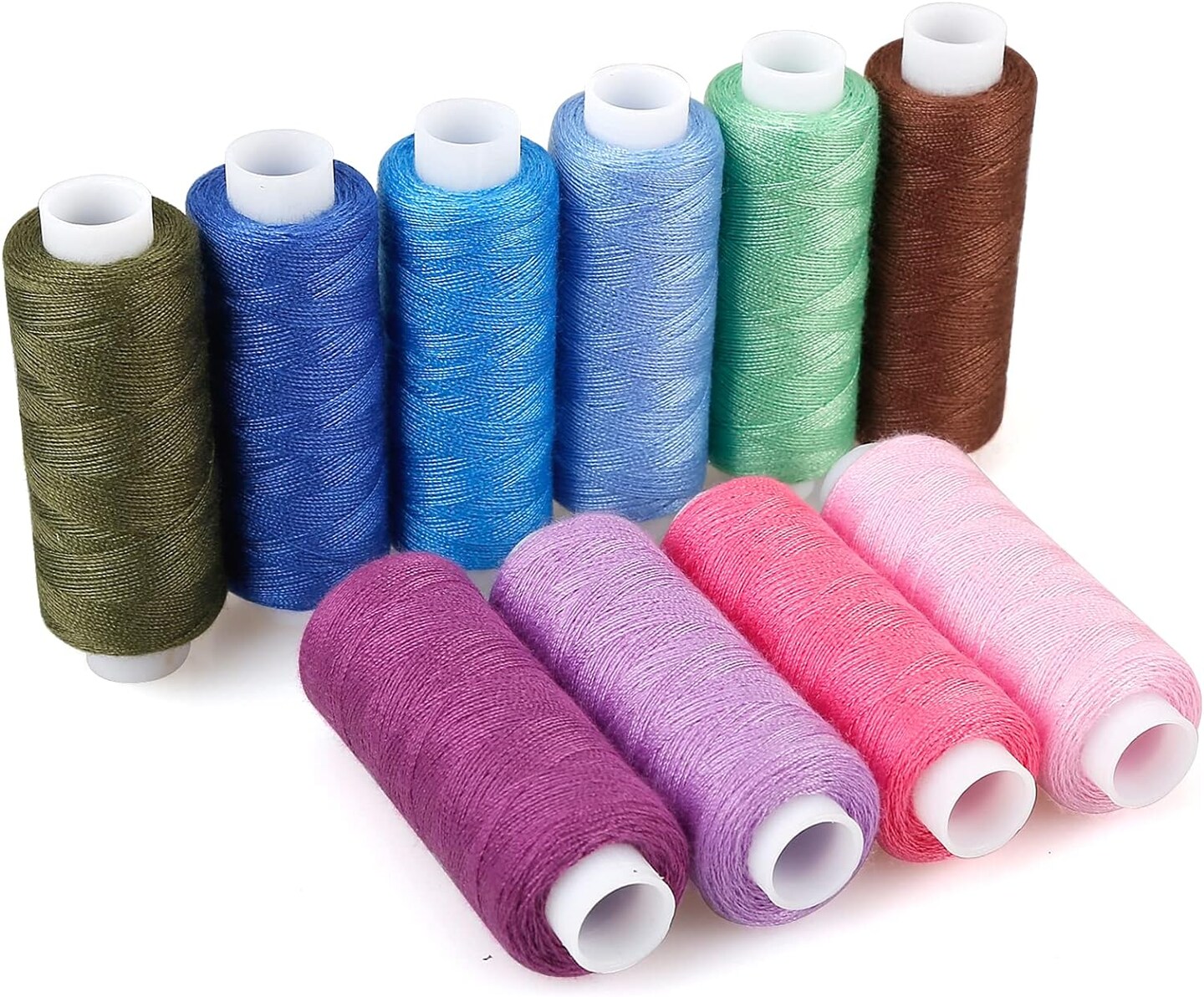 Sewing Threads Kits, 30 Colors Polyester 250 Yards Per Spools for Hand Sewing &#x26; Embroidery