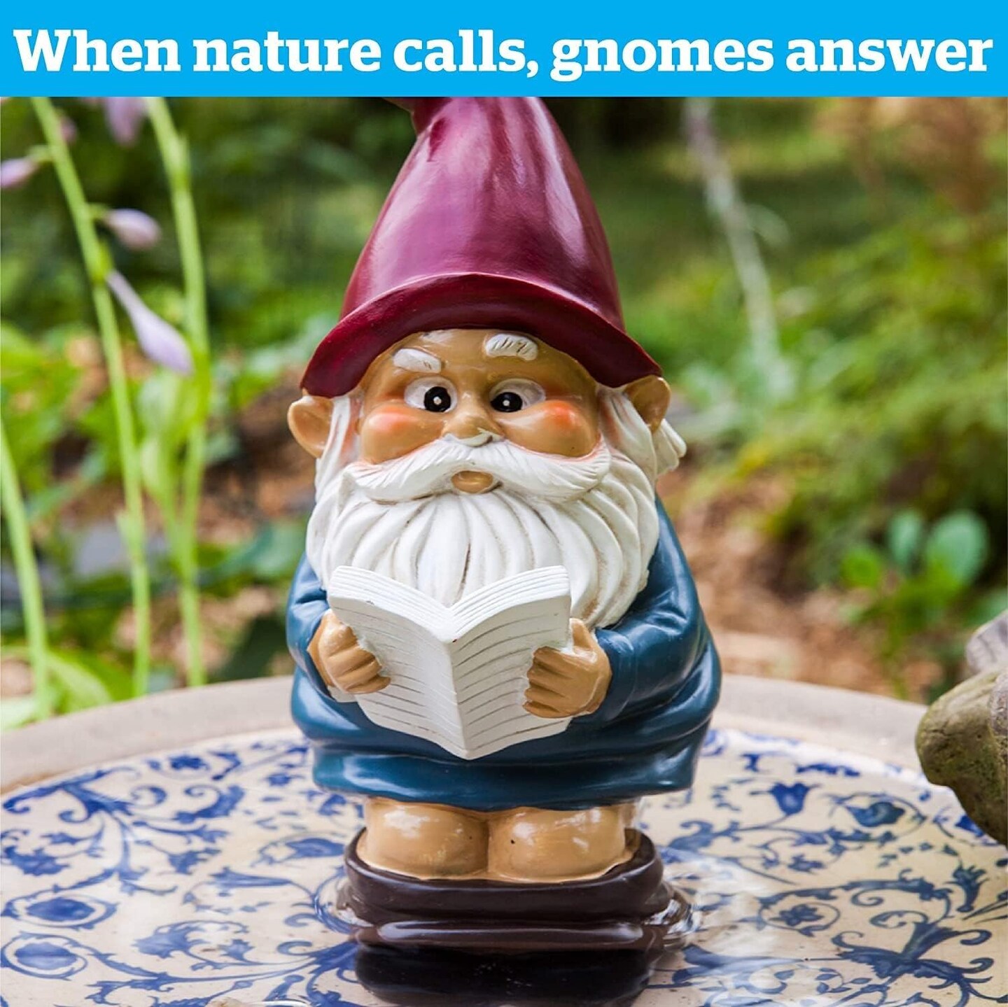 Durable Ceramic Gnome Statue: Weather-Proof Outdoor Gnomes for Yard, Lawn, and Garden Decor - Hilarious Gag Gift